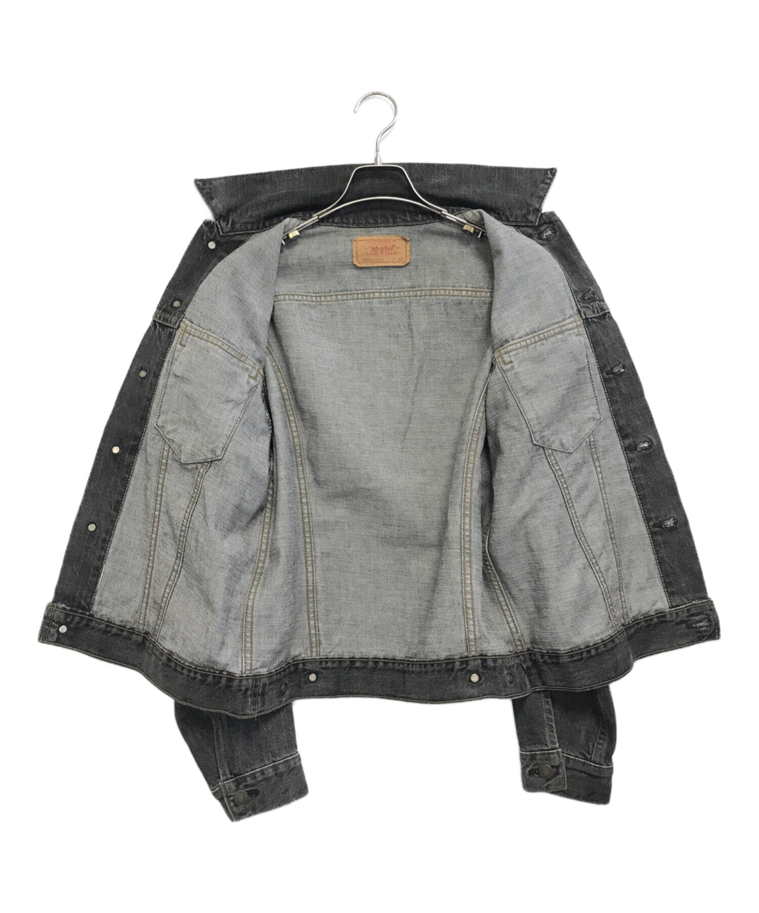 中古・古着通販】LEVI'S (リーバイス) 先染めブラックデニムジャケット