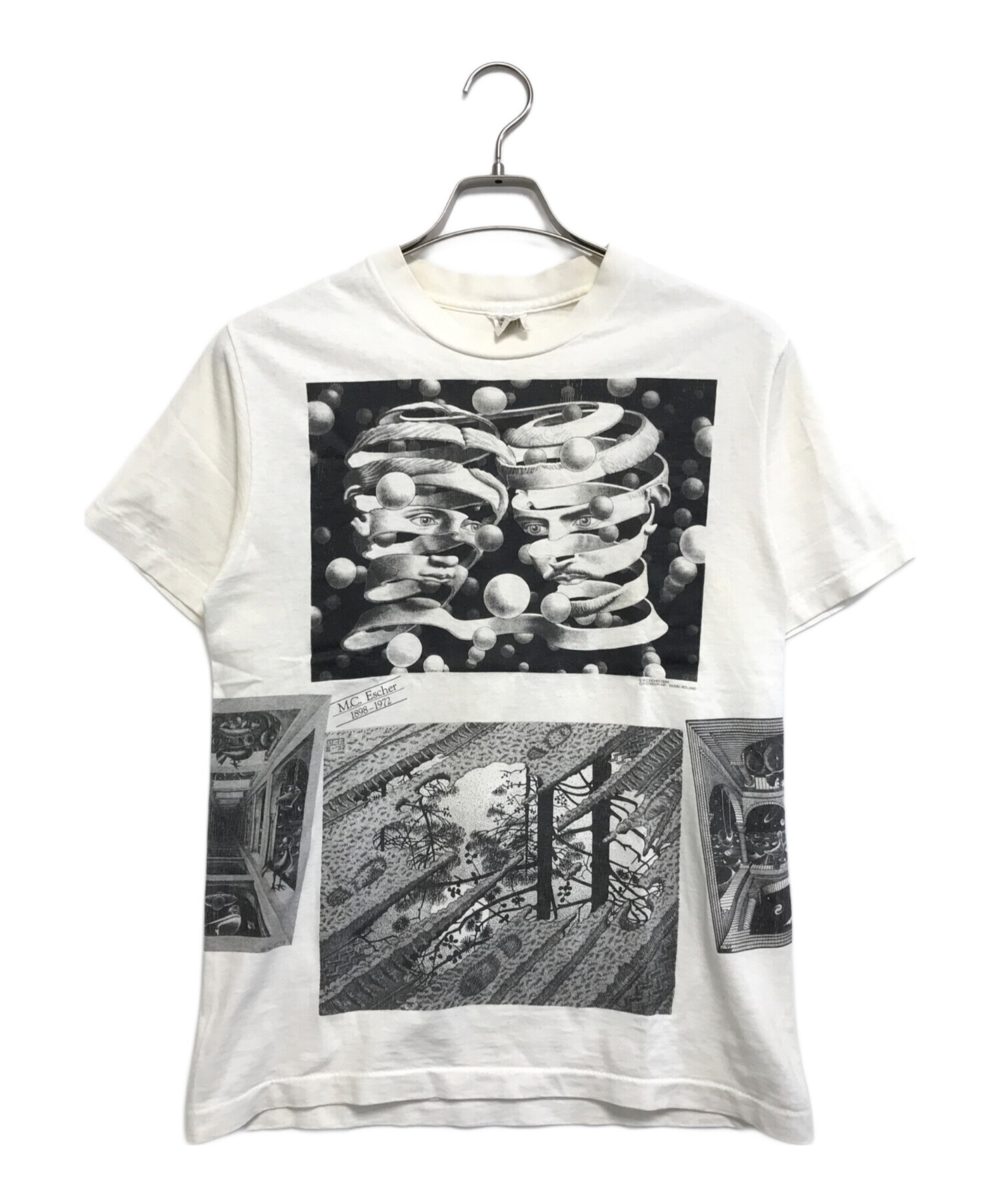中古・古着通販】ANDAZIA (アンダジア) マルチプリントだまし絵Tシャツ