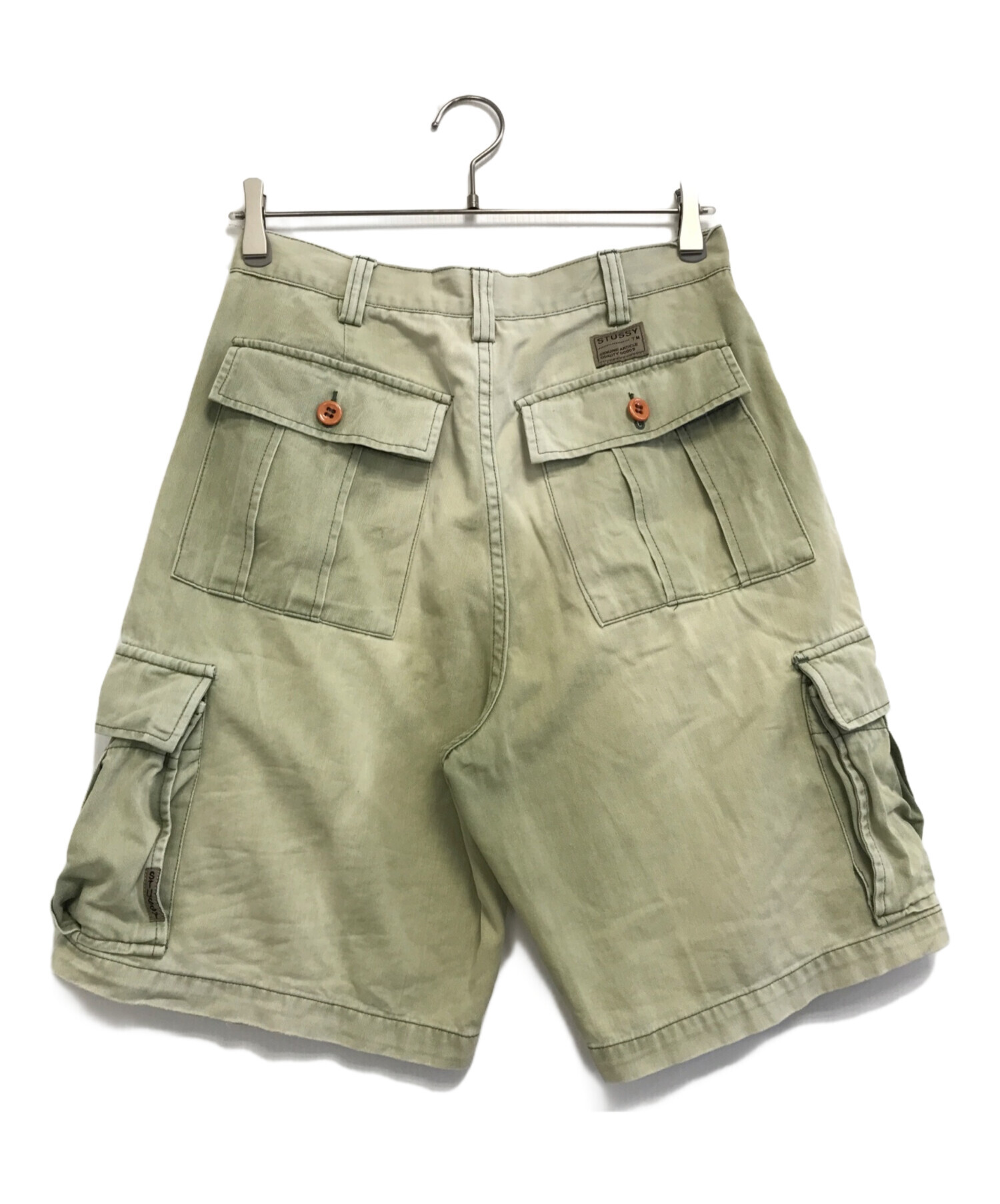 OLD STUSSY ハーフパンツ 80s old stussy ハーフパンツ ショートパンツ 黒タグ usa製 - メルカリ