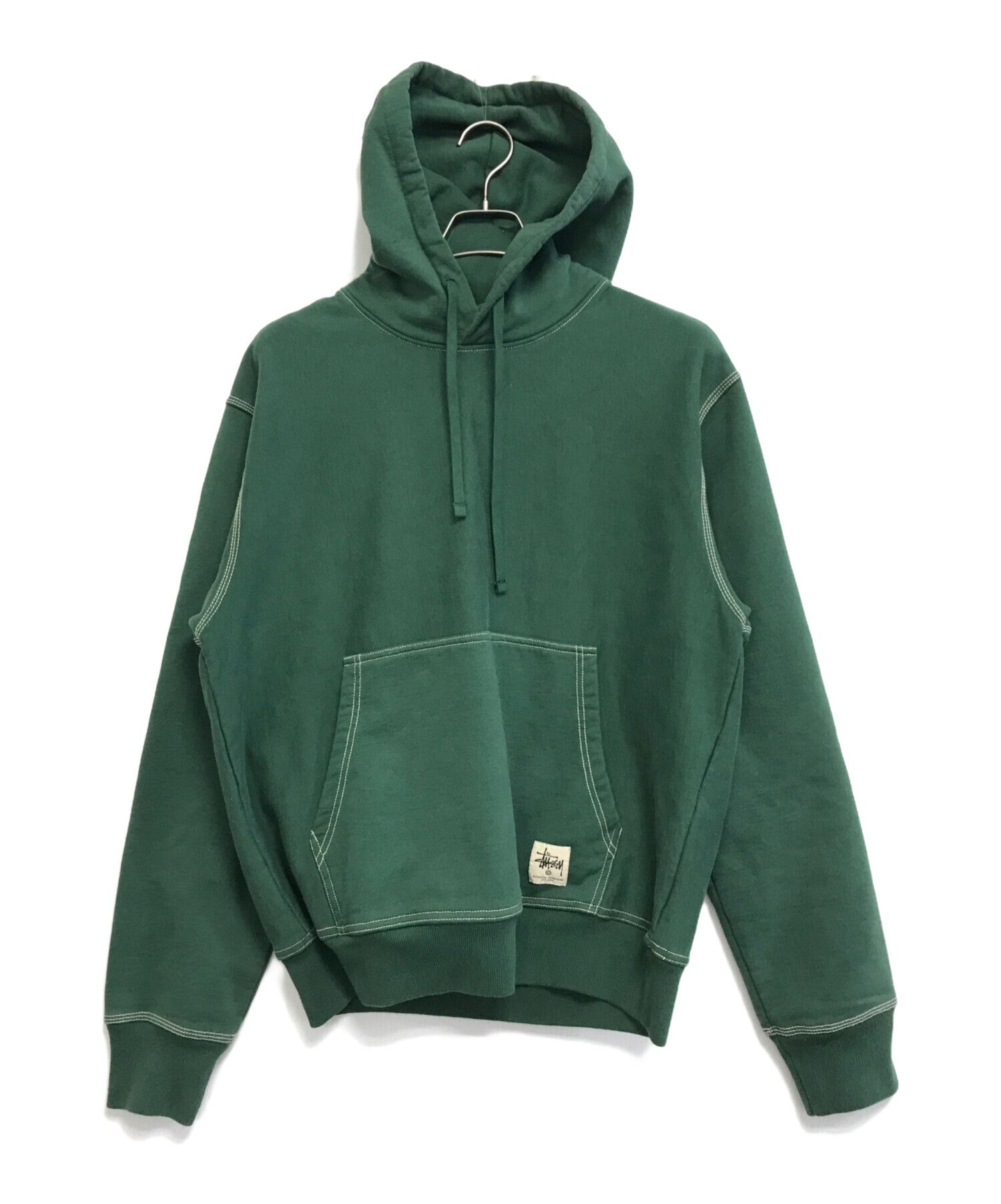 中古・古着通販】stussy (ステューシー) パーカー グリーン サイズ:S