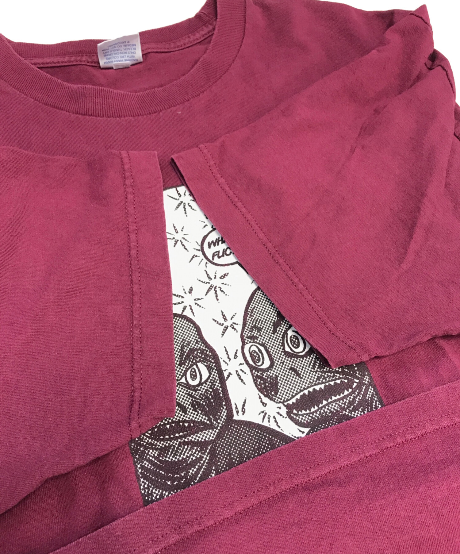 中古・古着通販】FUCT (ファクト) プリントTシャツ レッド サイズ:L