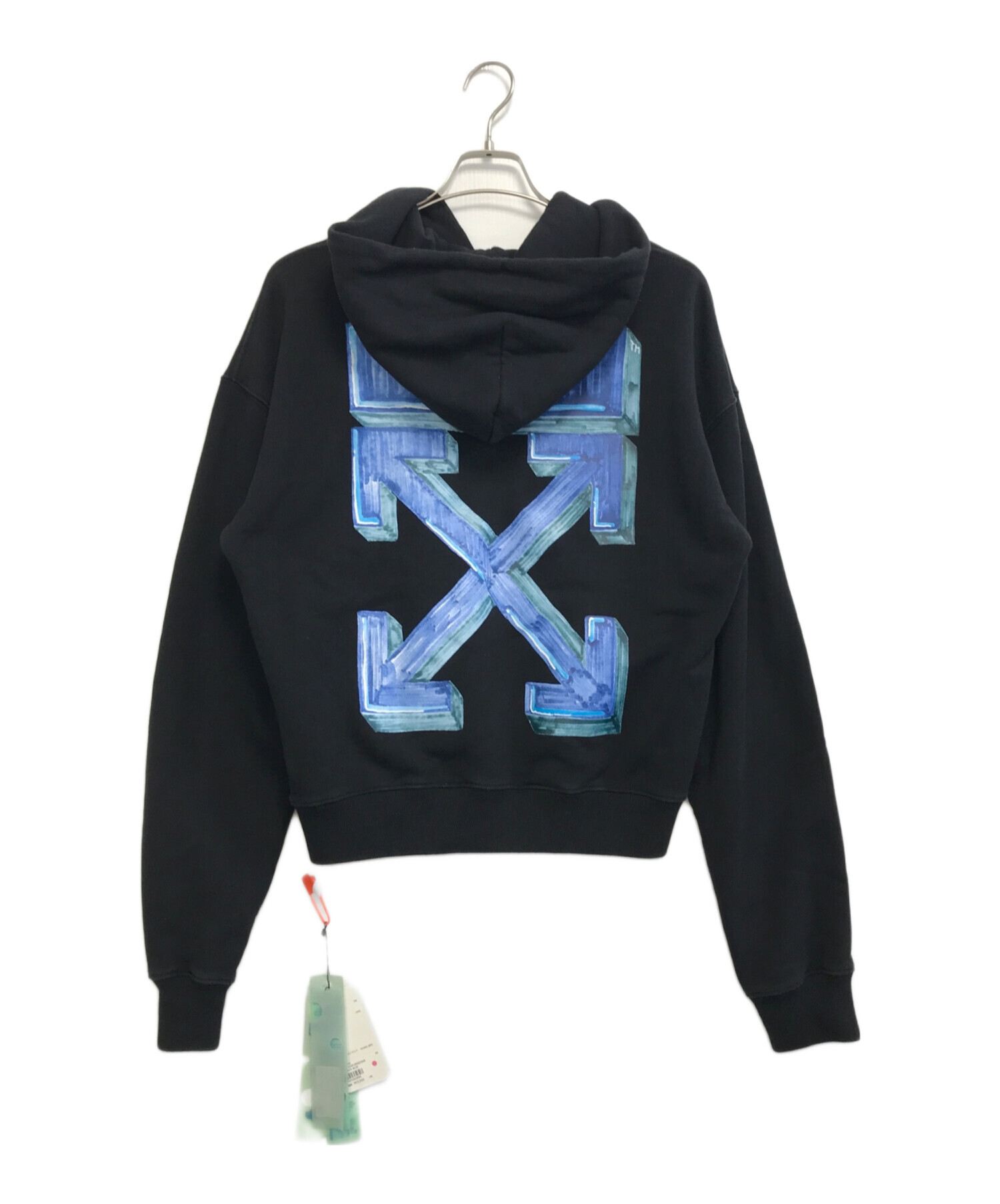 中古・古着通販】OFFWHITE (オフホワイト) OVER HOODIE ブラック