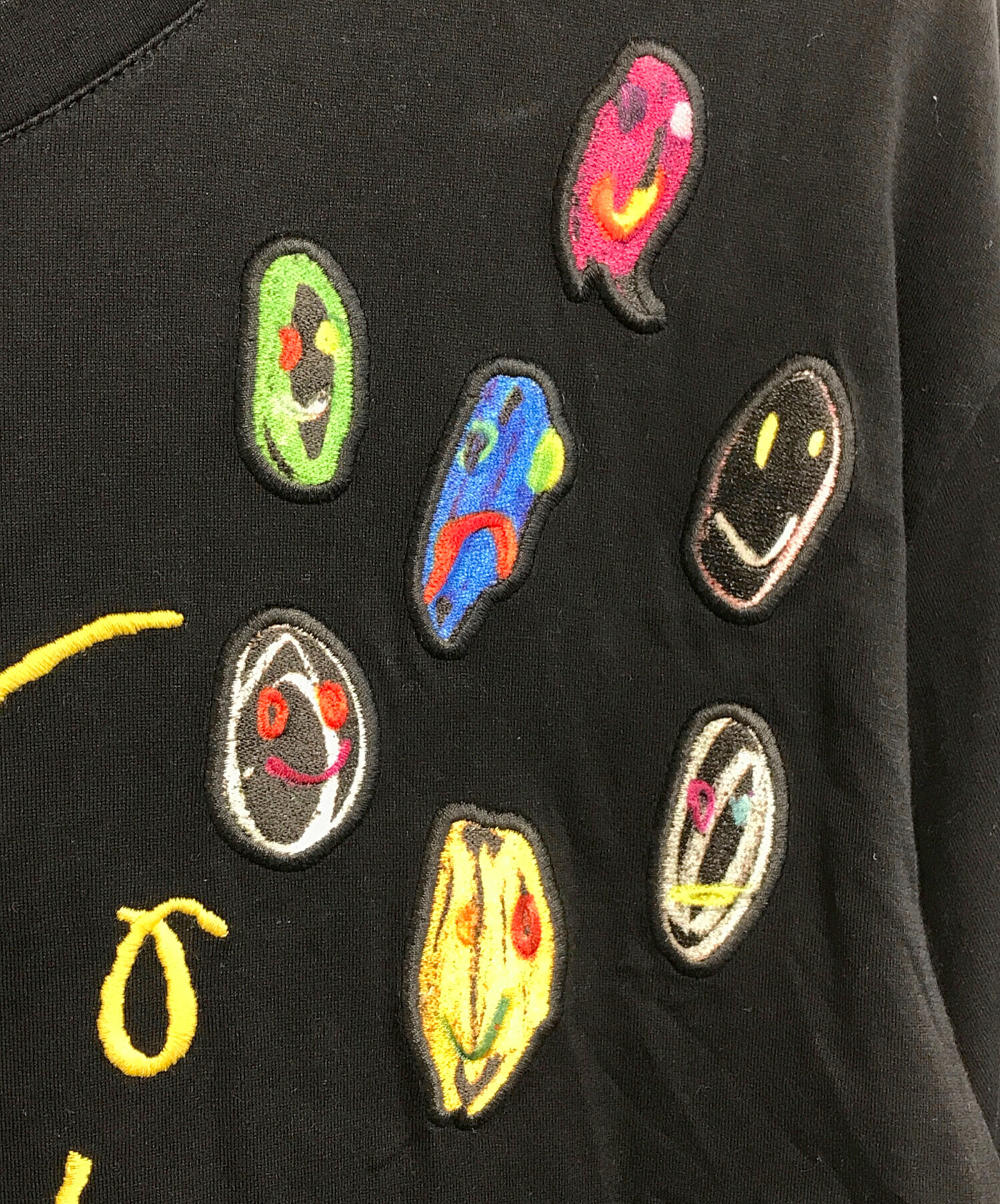 中古・古着通販】FENDI (フェンディ) ロゴ刺繍Tシャツ ブラック サイズ 