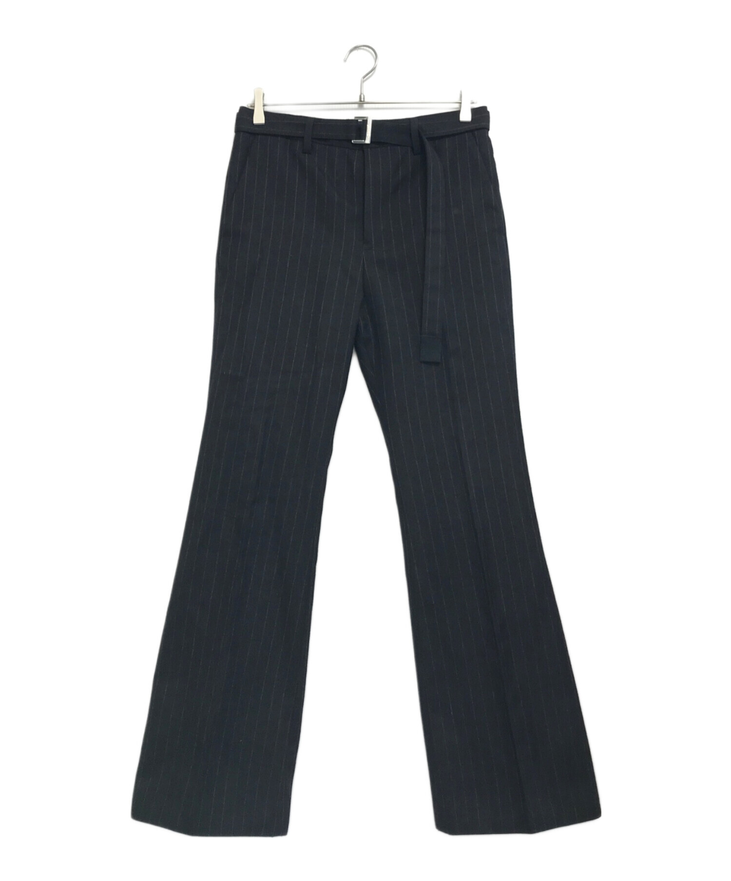 中古・古着通販】sacai (サカイ) Chalk Stripe pants ブラック サイズ