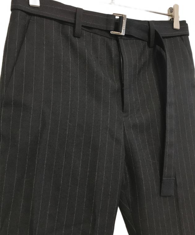 ささき出品 中古・古着通販】sacai (サカイ) Chalk Stripe pants ブラック サイズ
