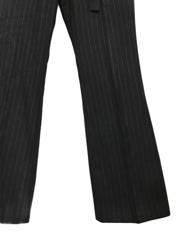 ささき出品 中古・古着通販】sacai (サカイ) Chalk Stripe pants ブラック サイズ