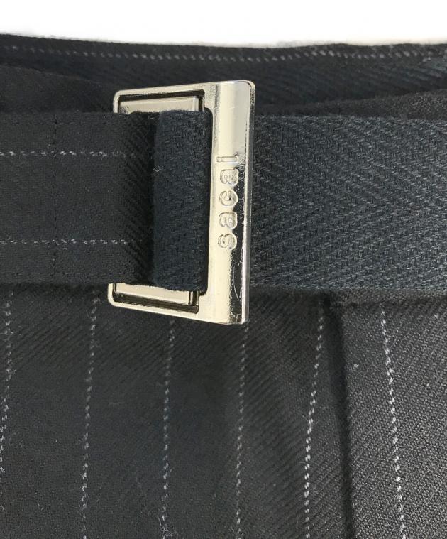 ささき出品 中古・古着通販】sacai (サカイ) Chalk Stripe pants ブラック サイズ