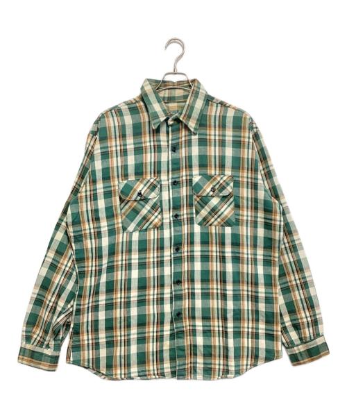 中古・古着通販】VINTAGE (ヴィンテージ) ネルシャツ グリーン サイズ