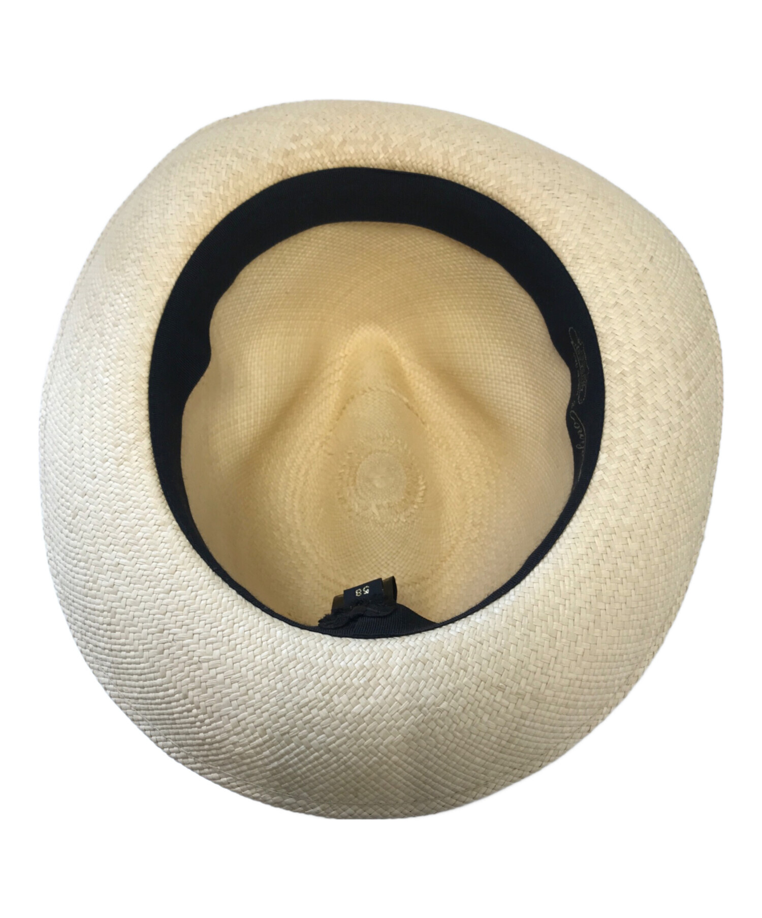 Borsalino パナマハット ベージュ 62 中古・古着通販】BORSALINO (ボルサリーノ) パナマハット ベージュ