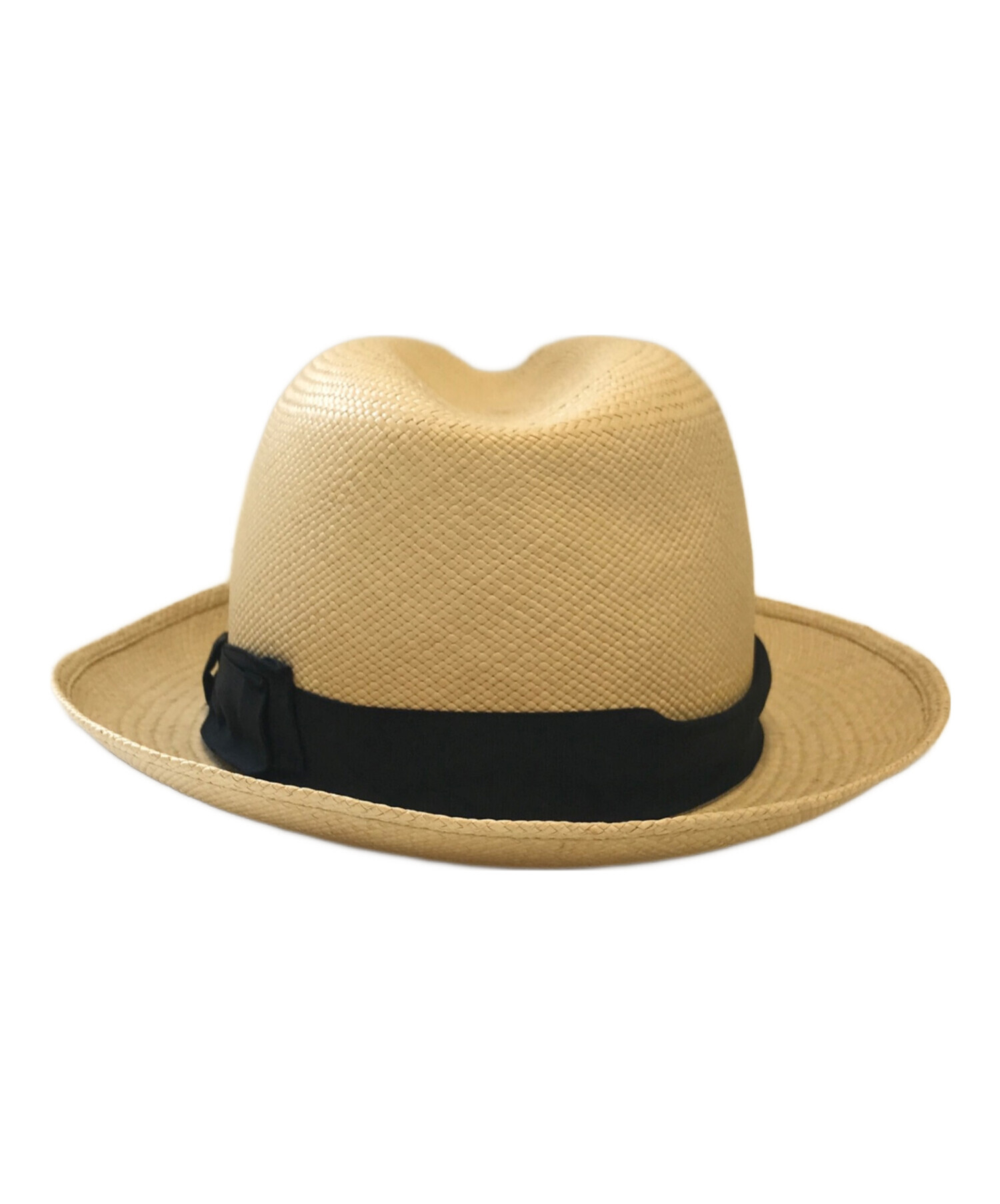 ボルサリーノ　 パナマ　サイズ58 中古・古着通販】BORSALINO (ボルサリーノ) パナマハット ベージュ