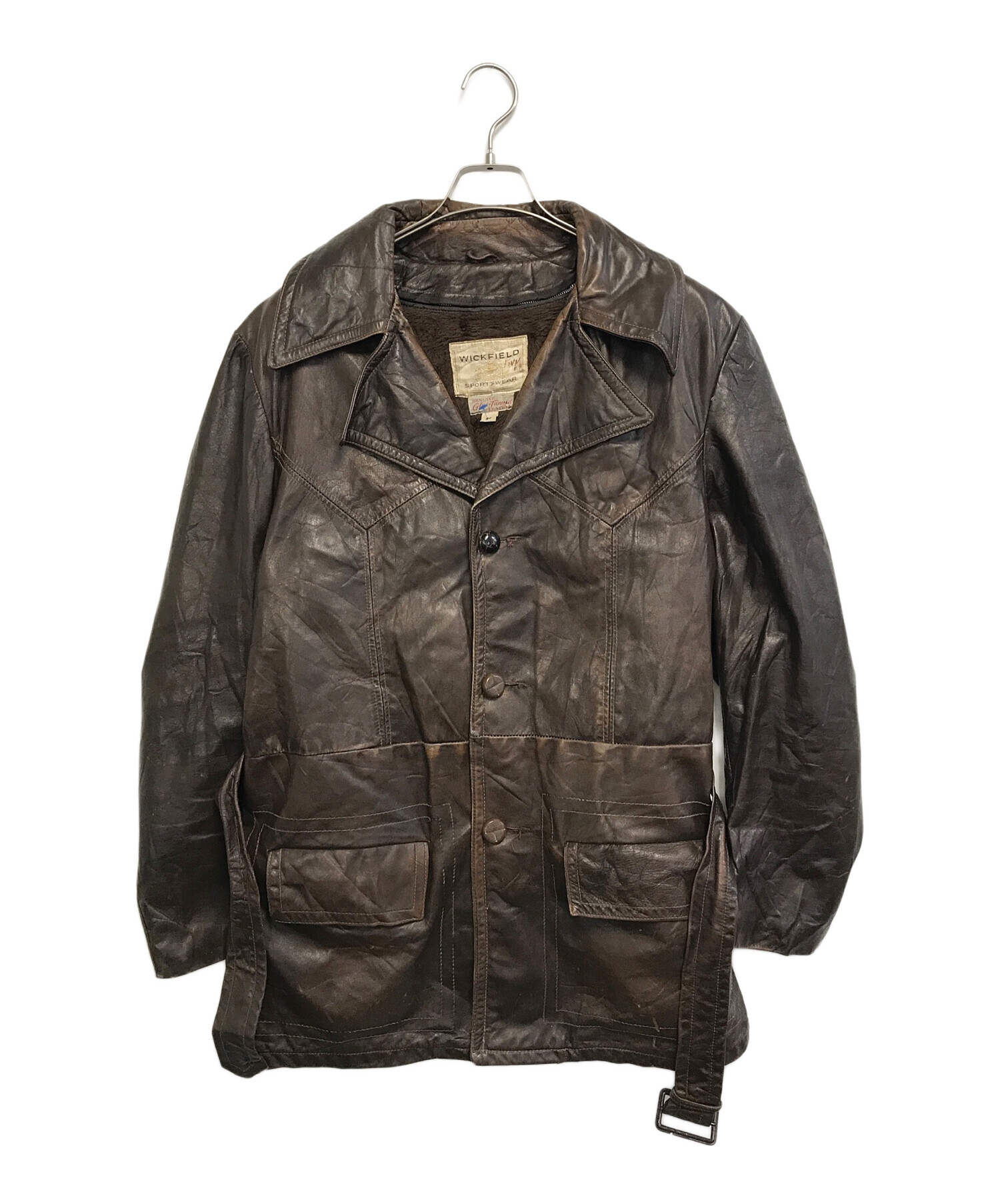 archive fadedレザージャケット darkwear V系 平成 y2k ヴィンテージY2Kヴィーガンレザージャケット | ファッション通販サイト