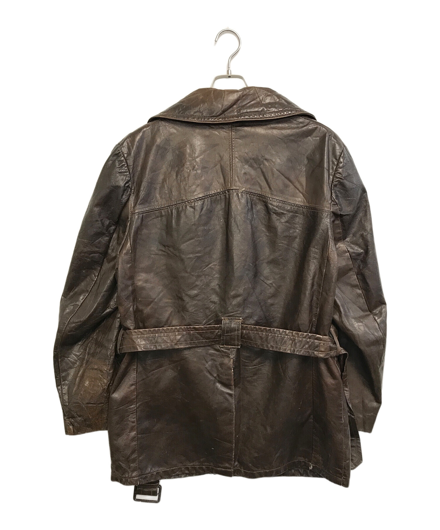 Wickfield Sportswear レザージャケット ブラウン 中古・古着通販】WICKFIELD (ウィックフィールド) レザージャケット