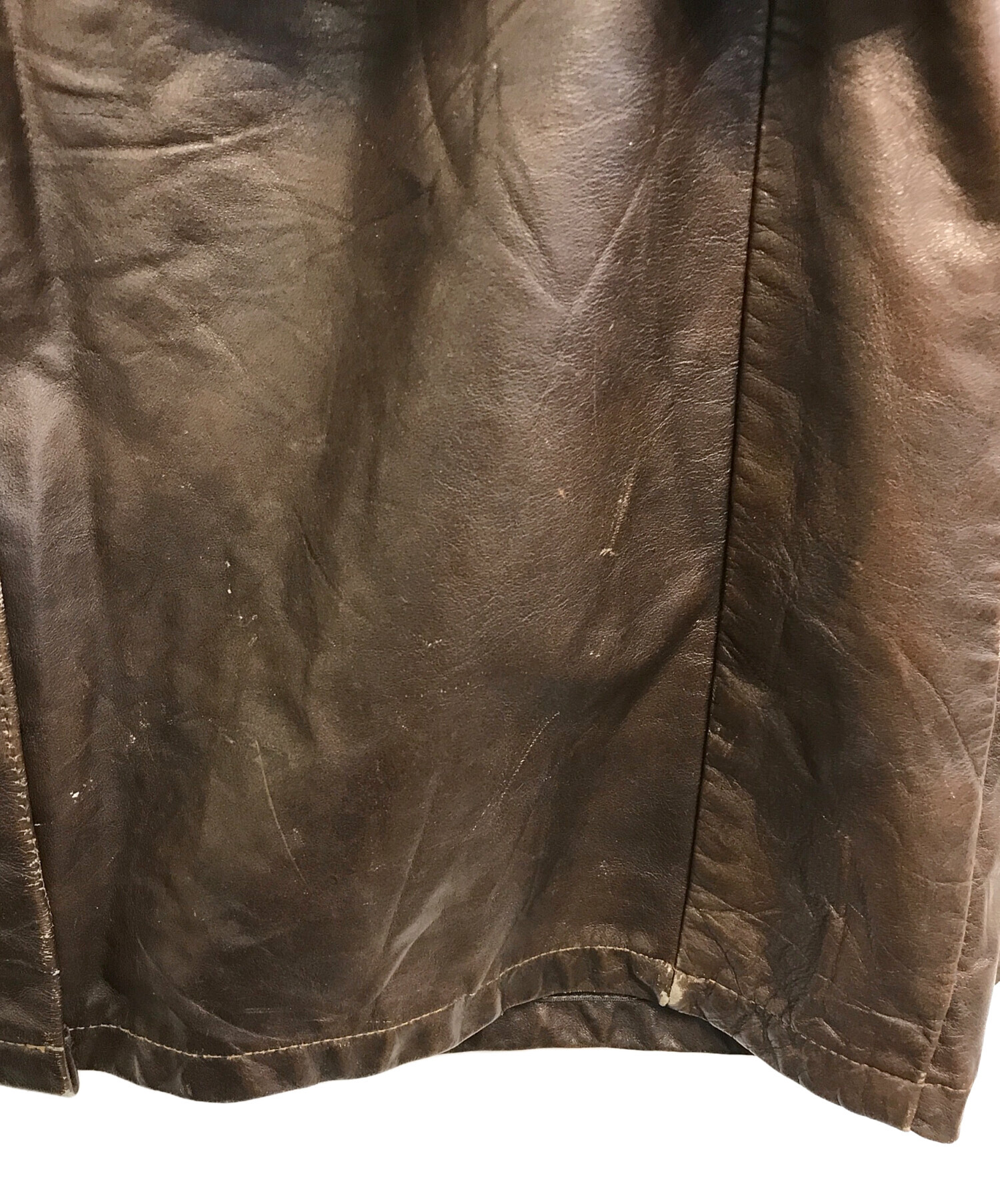 Wickfield Sportswear レザージャケット ブラウン 中古・古着通販】WICKFIELD (ウィックフィールド) レザージャケット