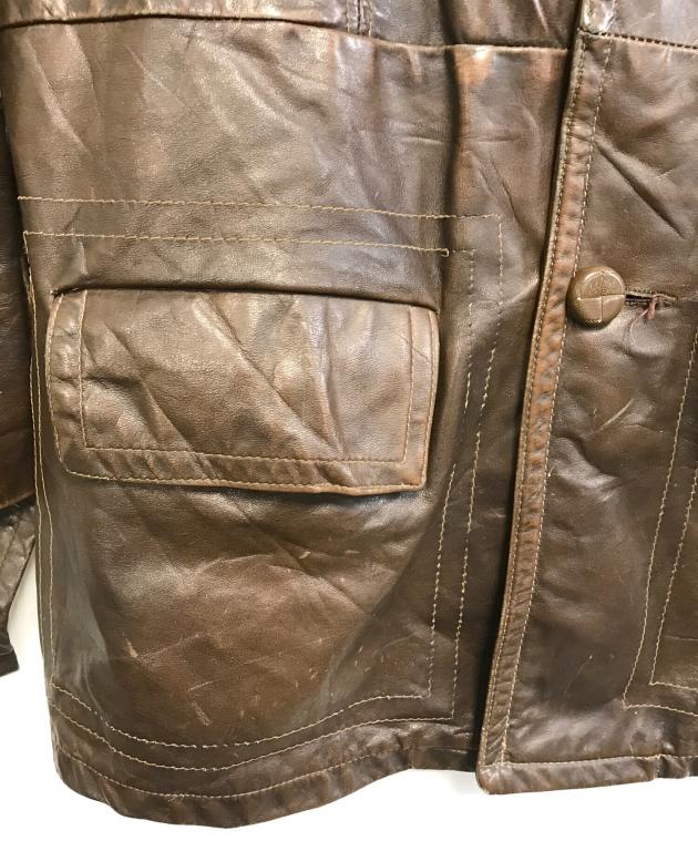 Wickfield Sportswear レザージャケット ブラウン 中古・古着通販】WICKFIELD (ウィックフィールド) レザージャケット