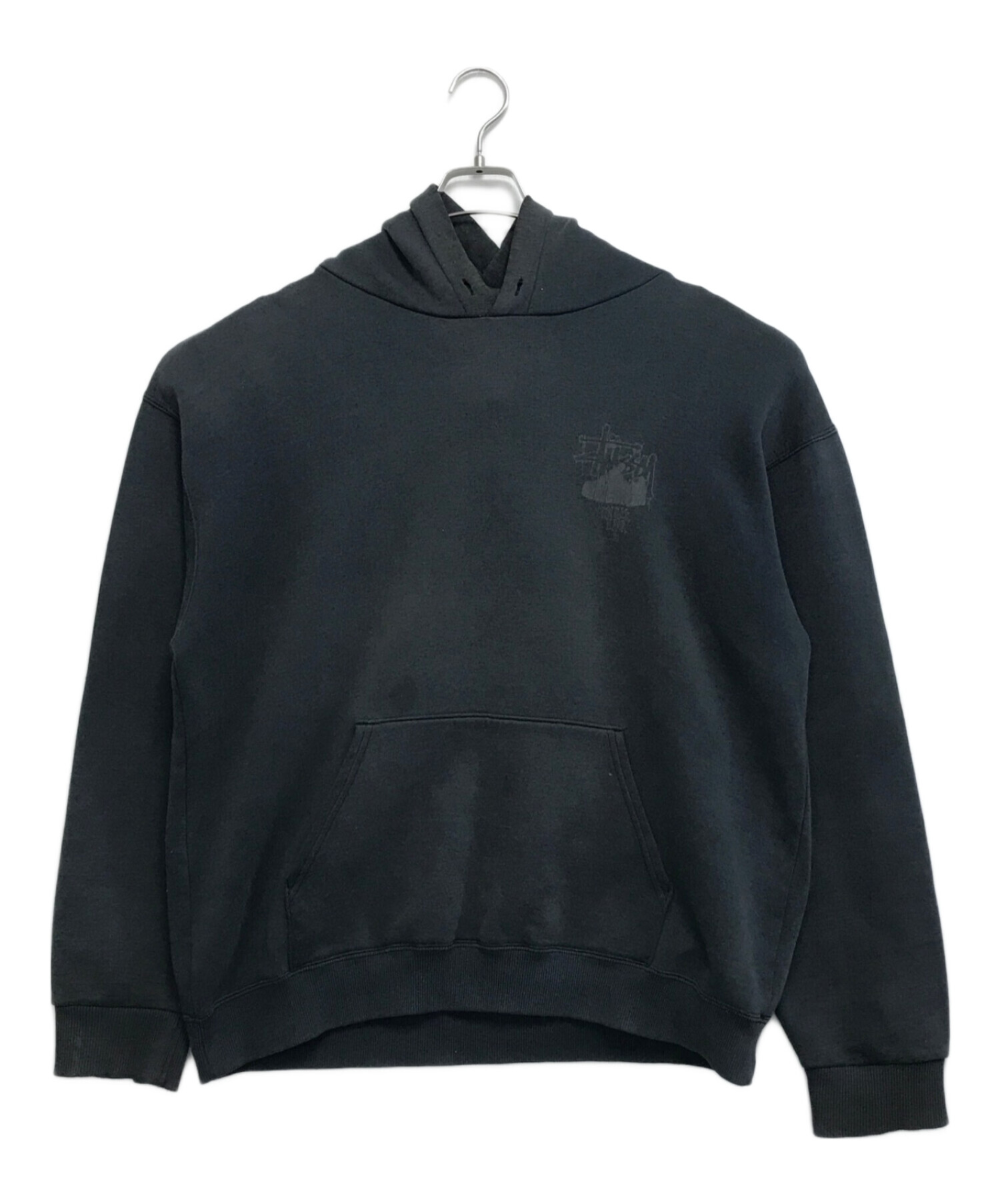 OLD STUSSY NYロゴ プルオーバーパーカー ブラック L【希少】 中古・古着通販】stussy (ステューシー) プルオーバーパーカー