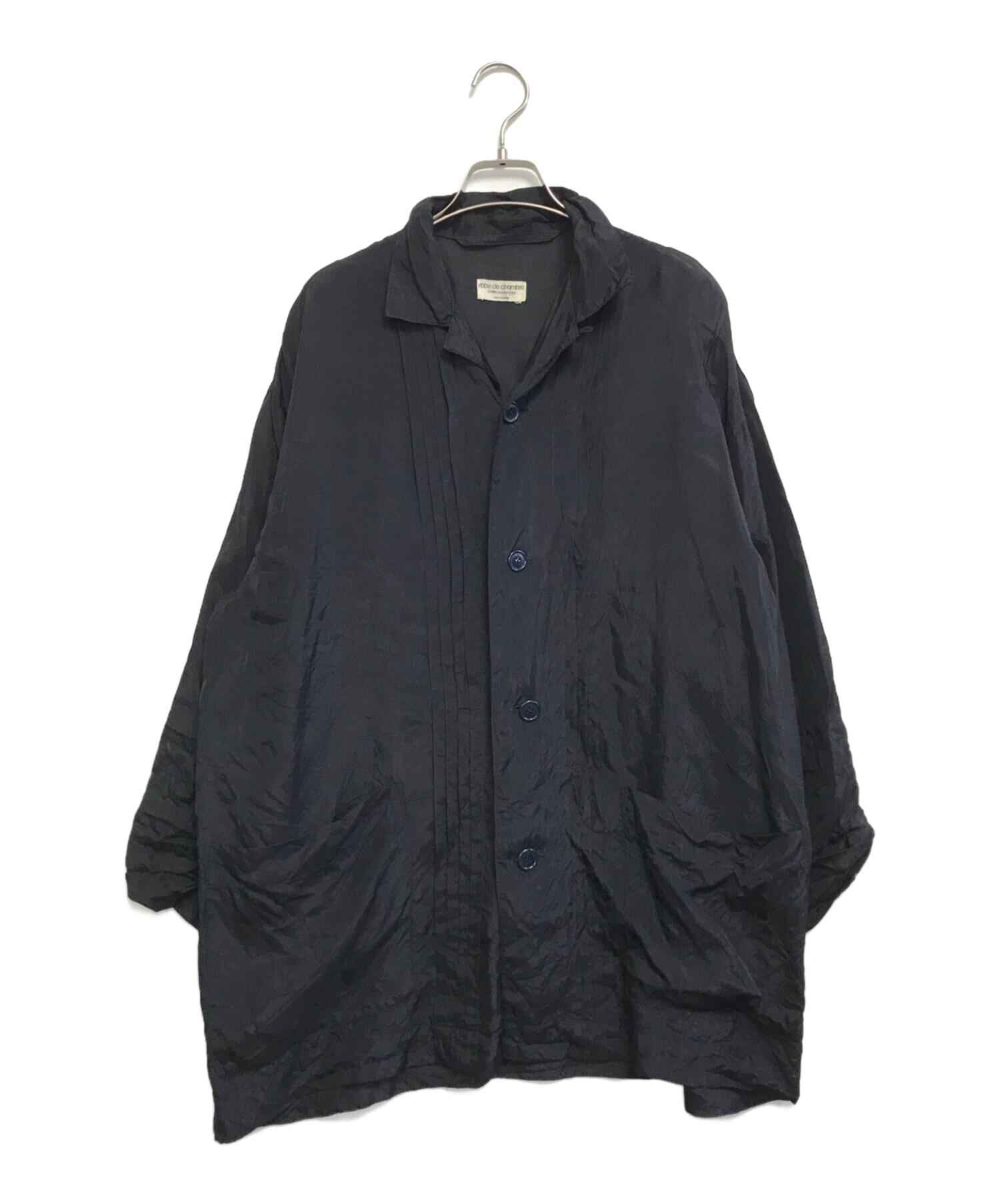 タグ付き　コム・デ・ギャルソンrobe de chambre シルク黒パジャマ タグ付き コム・デ・ギャルソンrobe de chambre シルク黒パジャマ ROBE