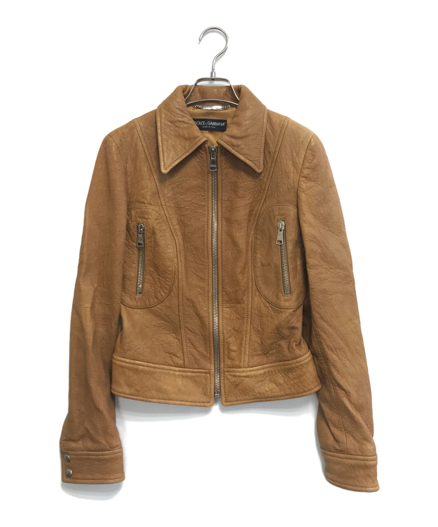 DOLCE&GABBANA パンチングレザージャケット　サイズ48 Dolce&Gabbana レザージャケット サイズ48