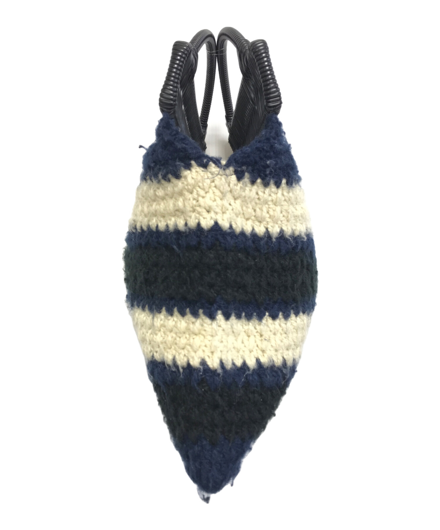 中古・古着通販】MARNI (マルニ) クロシェニットバック ブルー サイズ