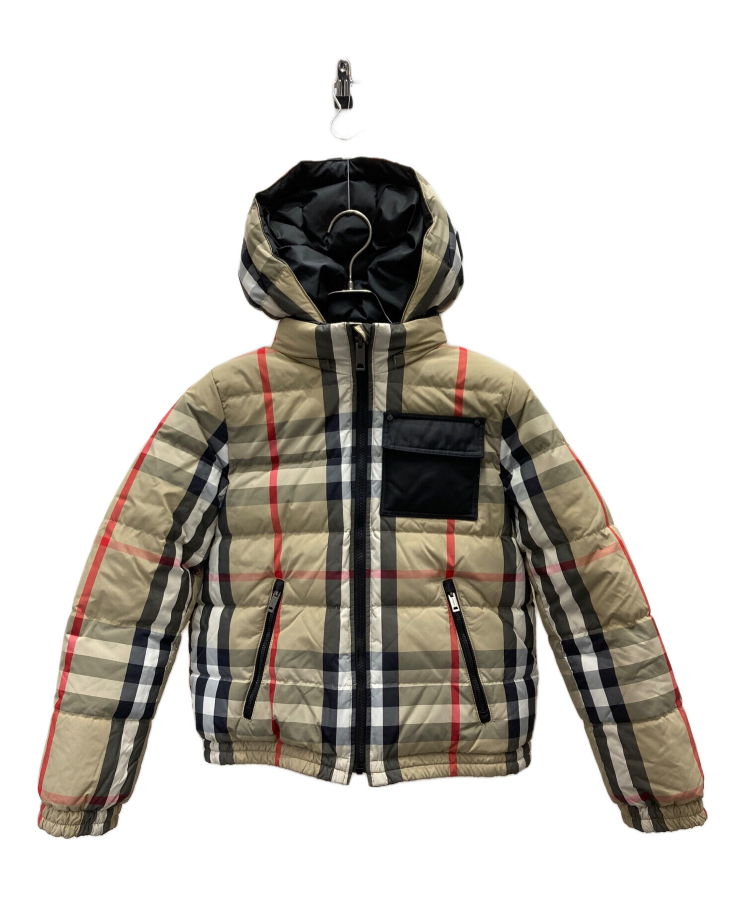 BURBERRY ダウンジャケット リバーシブル ベージュ 赤 フード付き BURBERRY（バーバリー） リバーシブル ダウンジャケット RUTLAND