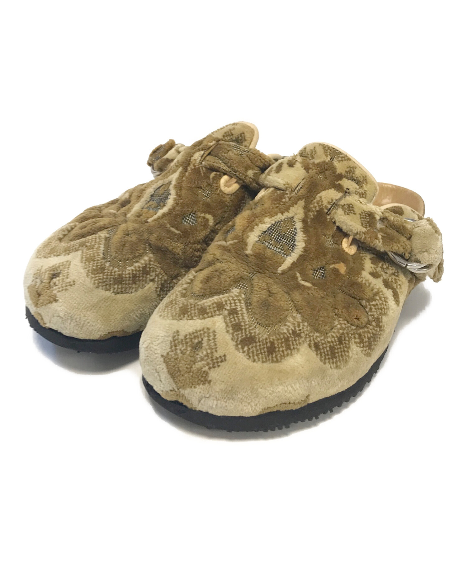 希少 NEEDLES スリッポン ベルベット ミュール サイズ44 ソール張替え 中古・古着通販】Needles (ニードルズ) ベルベットジャガード