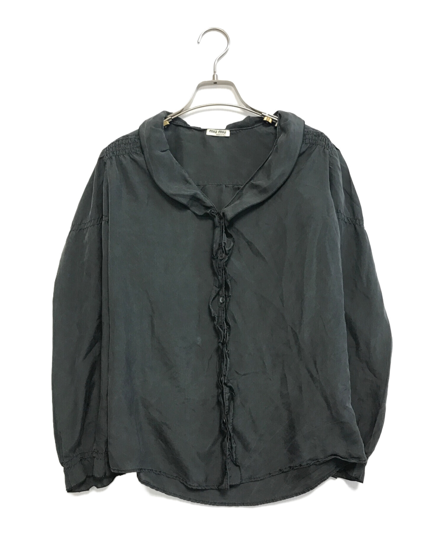 Miu Miu ミュウミュウ フリル ブラウス MIU MIU MIU(ミュウミュウ