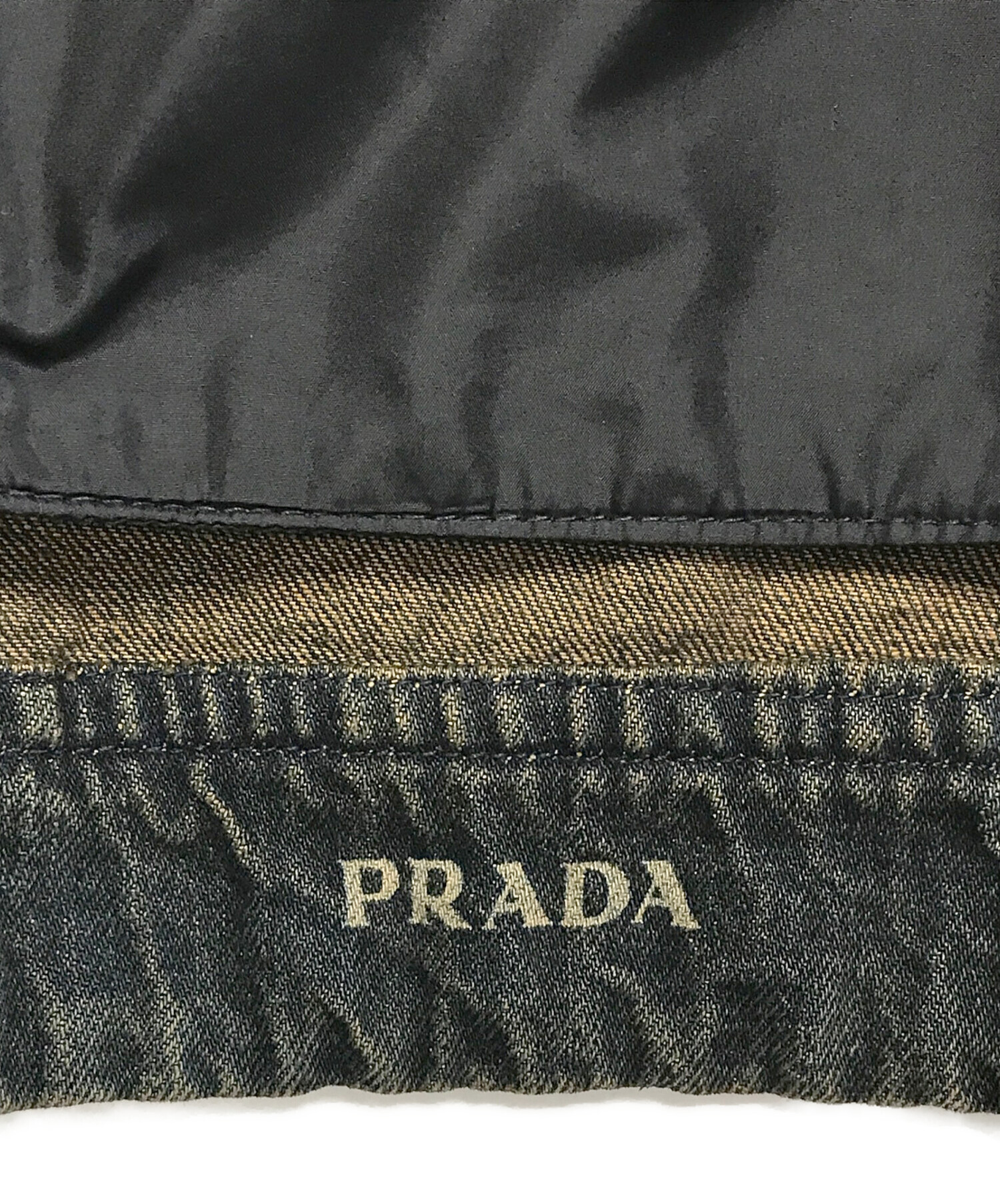 中古・古着通販】PRADA (プラダ) チェーンノーカラーデニムジャケット 