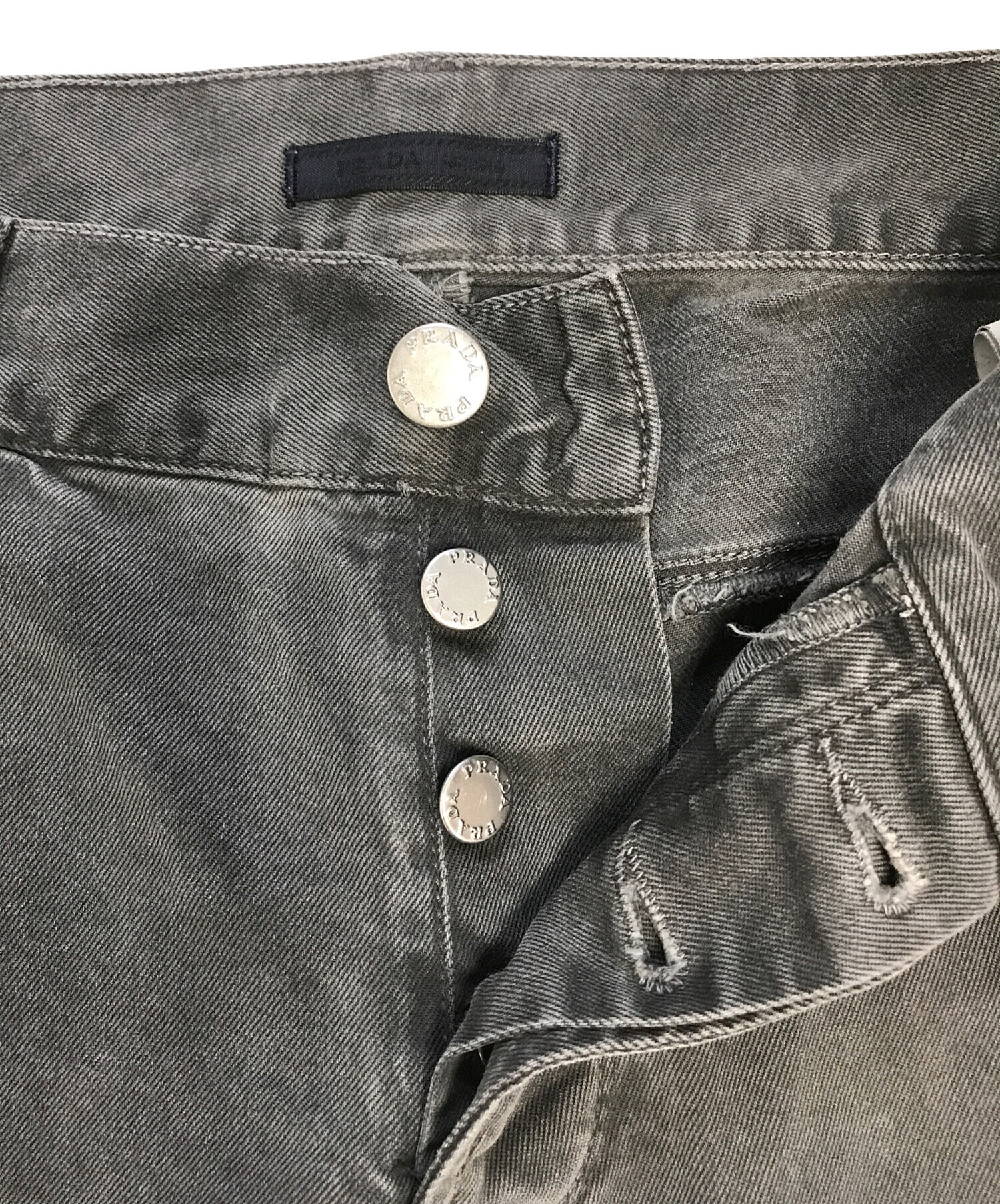 中古・古着通販】PRADA (プラダ) デニムパンツ ブラック サイズ:31