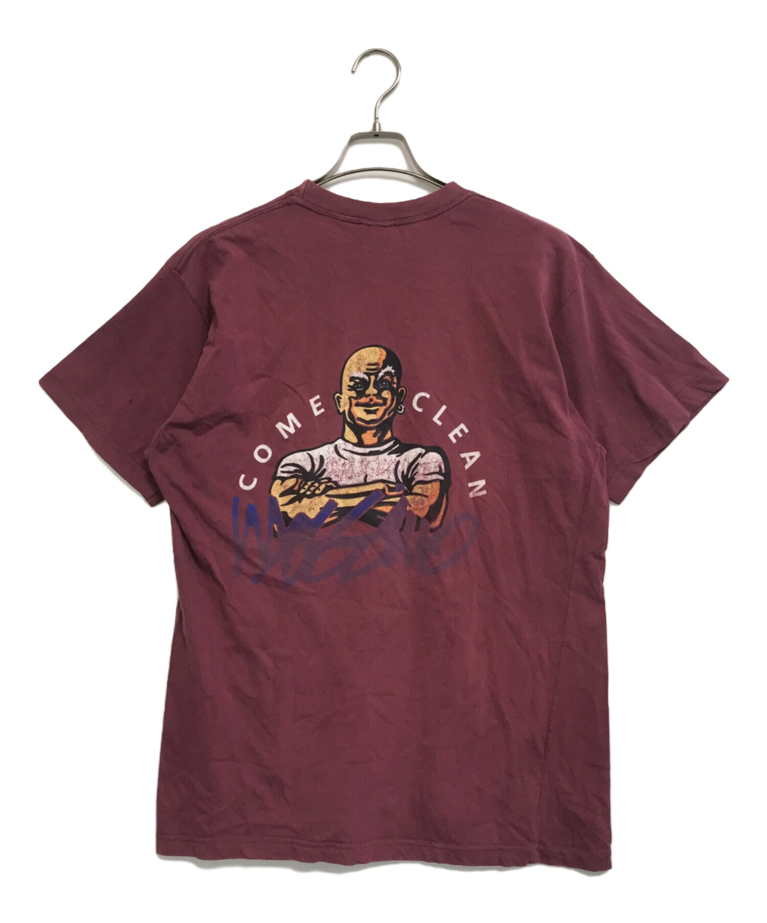 中古・古着通販】MOSSIMO (モッシモ) プリントTシャツ レッド サイズ:L 