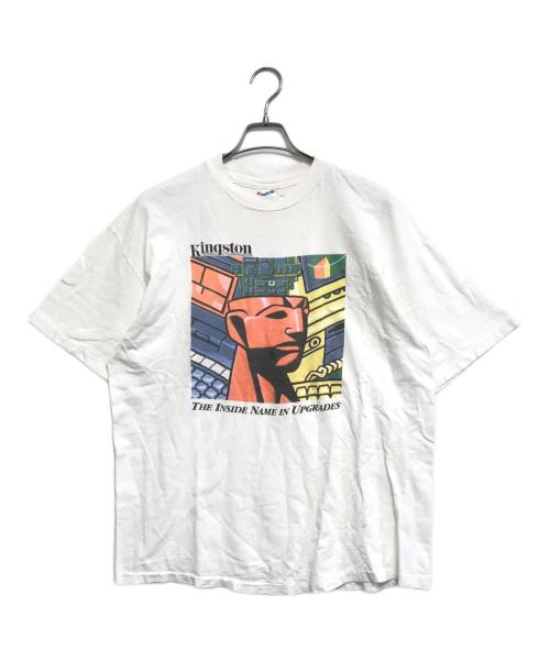 中古・古着通販】Hanes (ヘインズ) プリントTシャツ ホワイト サイズ