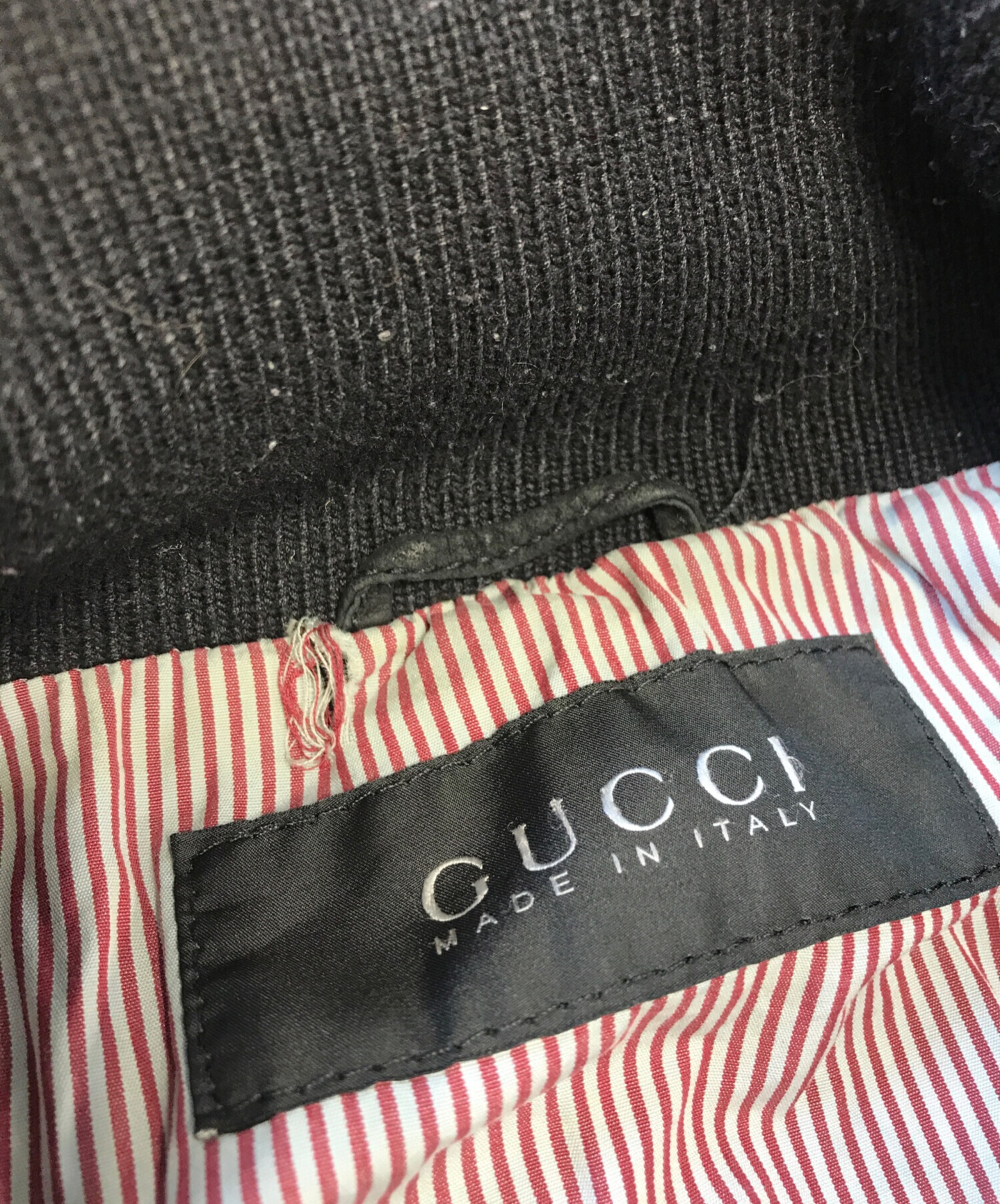 中古・古着通販】GUCCI (グッチ) シェリーラインレザージャケット 