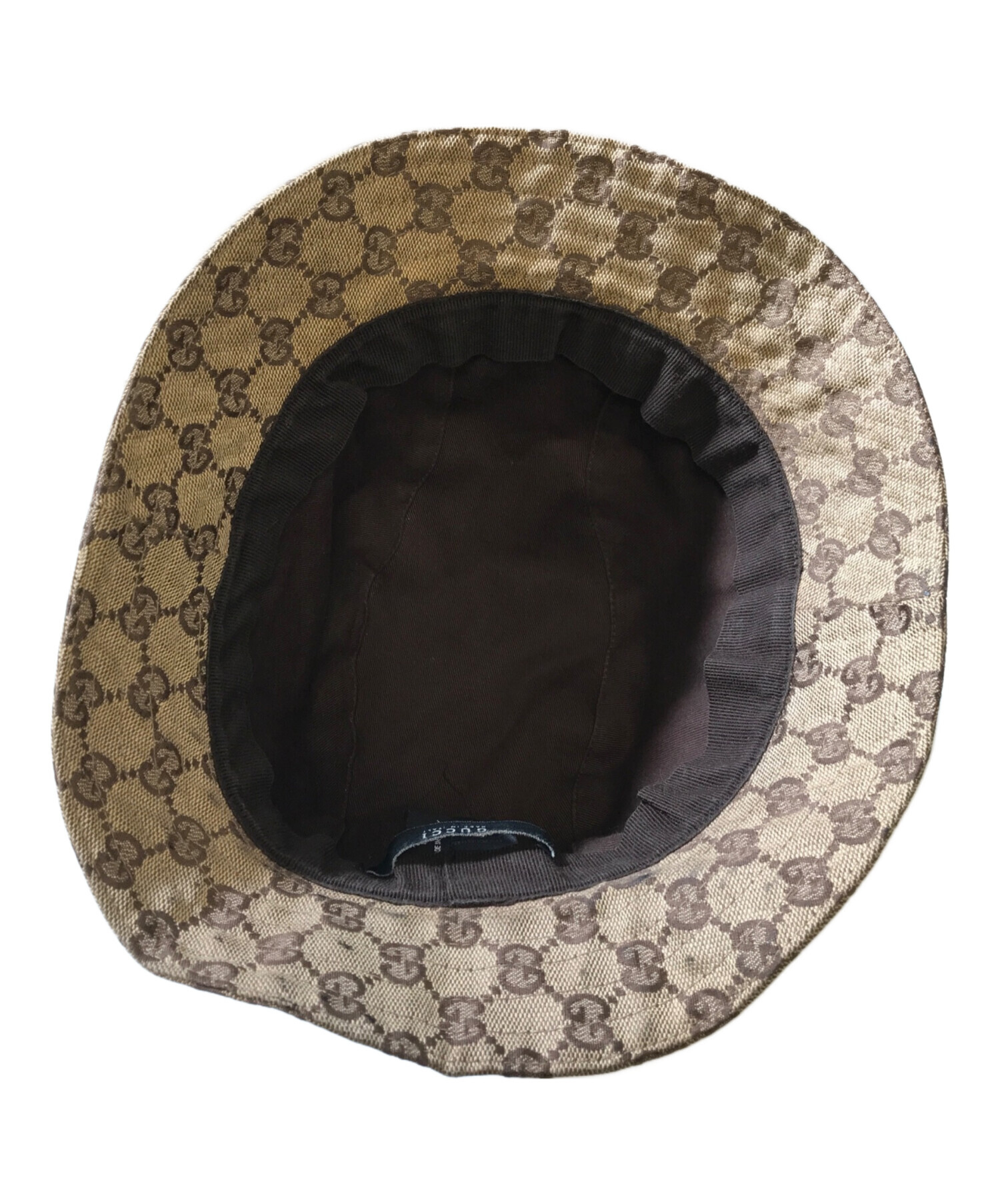 中古・古着通販】GUCCI (グッチ) GGキャンバスバケットハット ベージュ