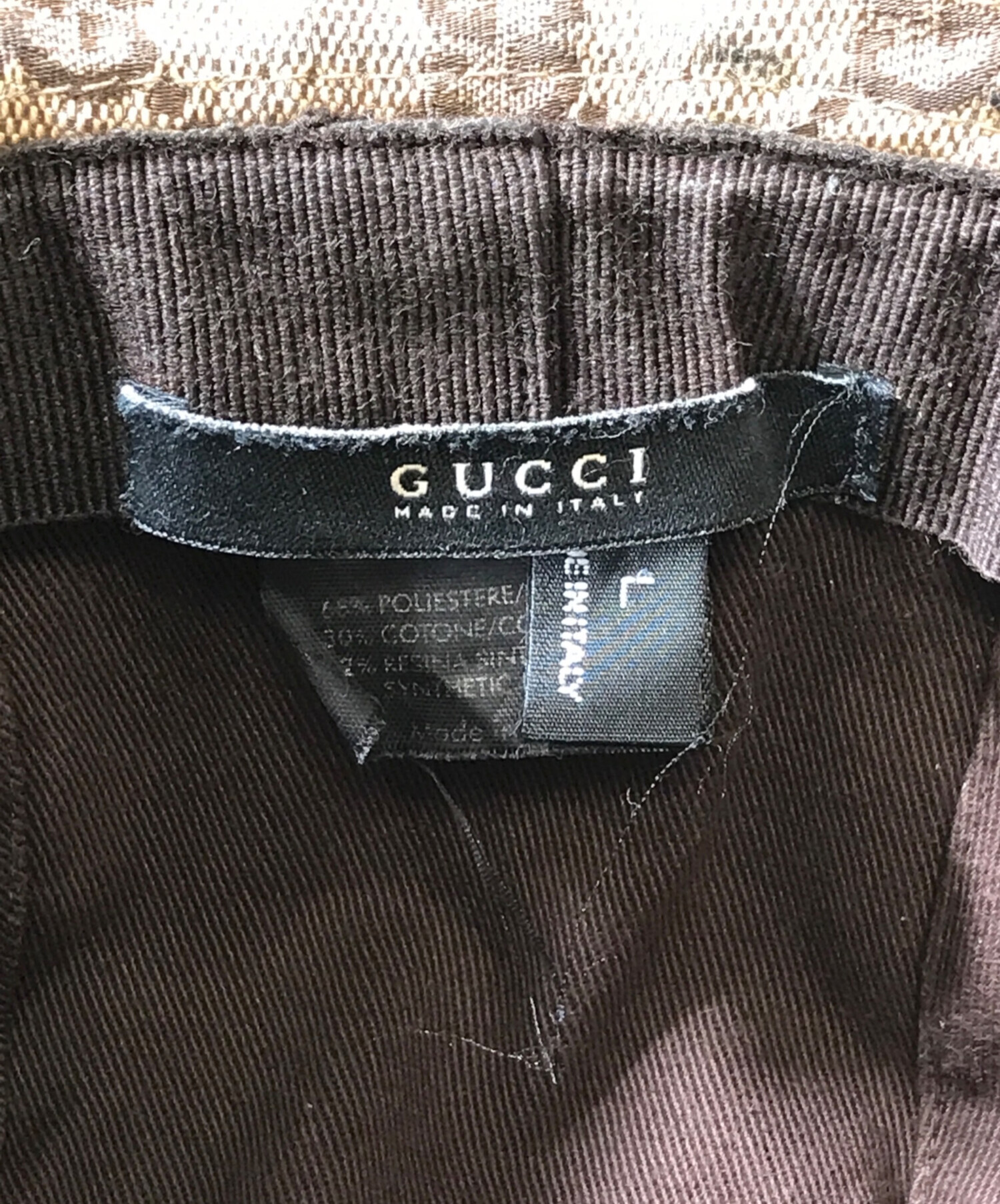 中古・古着通販】GUCCI (グッチ) GGキャンバスバケットハット ベージュ