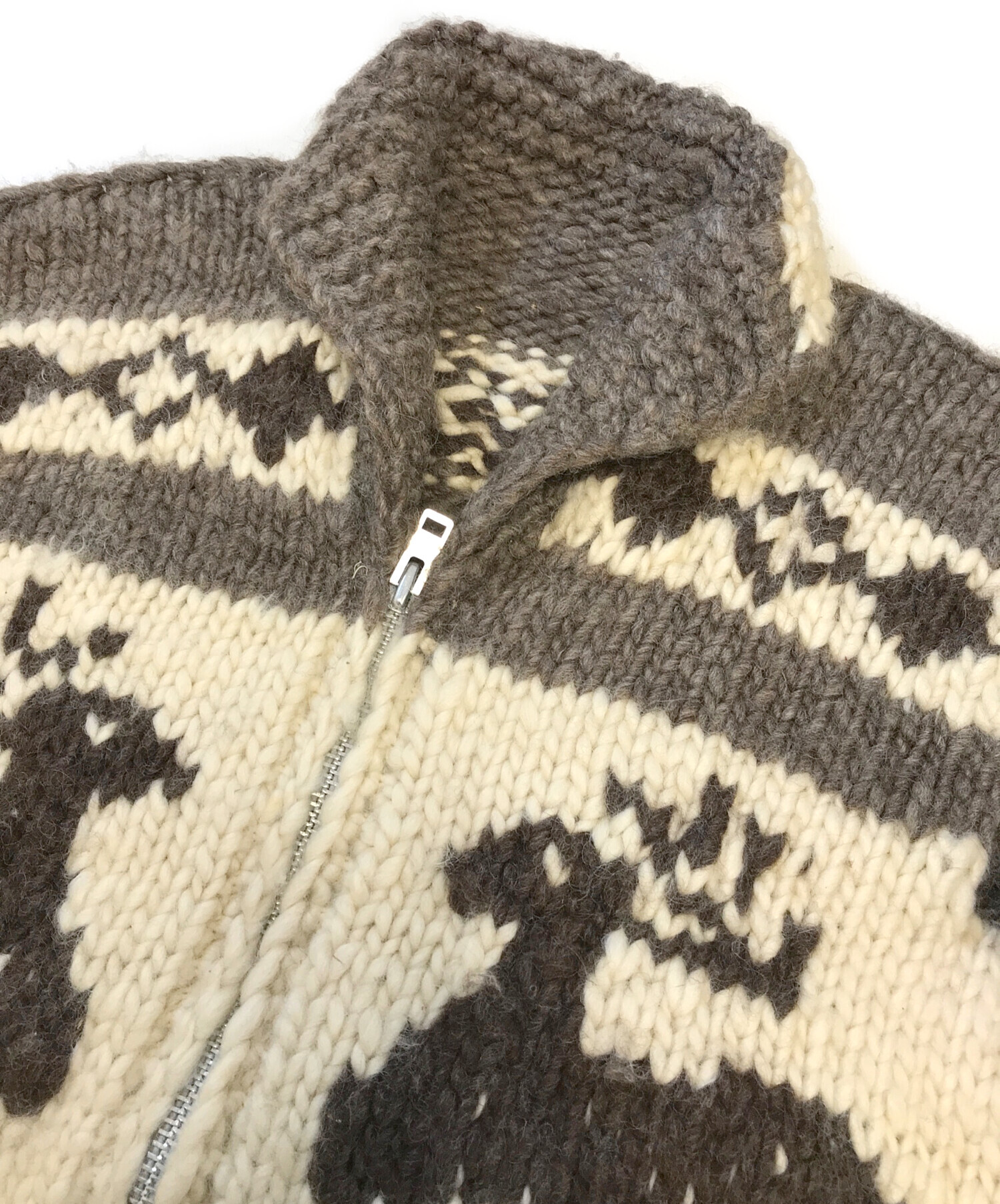 【Vintage】80s ヴィンテージ カウチンニットセーター カーディガン 中古・古着通販】VINTAGE (ヴィンテージ) カウチンニットカーディガン