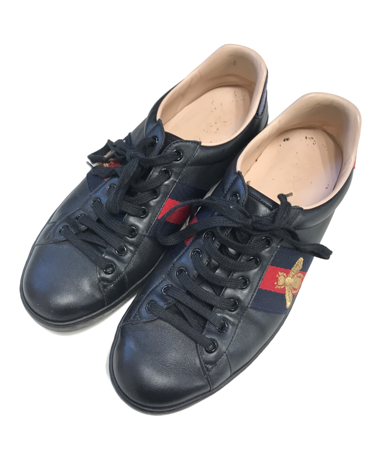 GUCCI / ローカットスニーカー/--/BLK 中古・古着通販】GUCCI (グッチ) エースビーローカットスニーカー