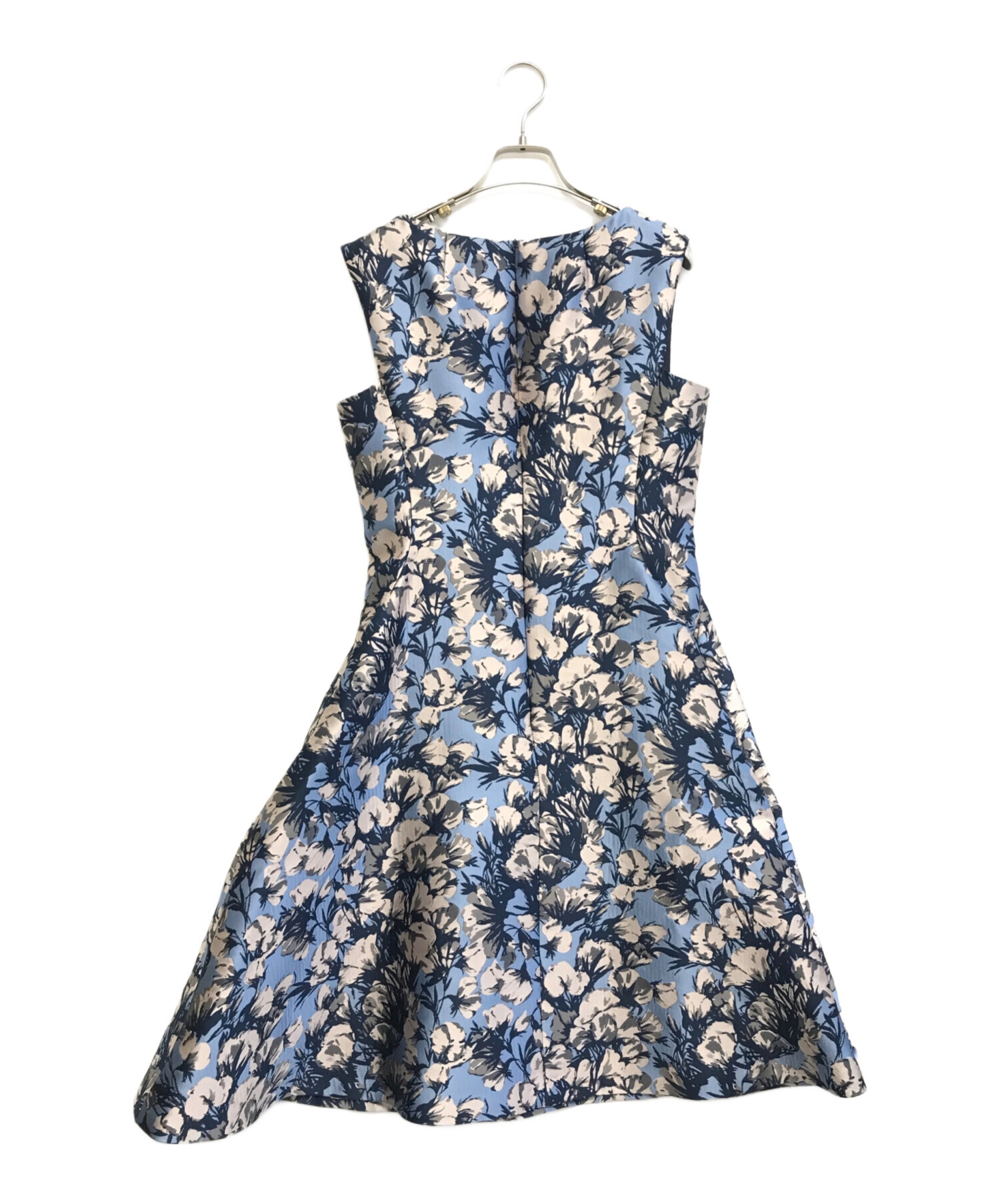 中古・古着通販】Rene (ルネ) ジャガードワンピース ネイビー