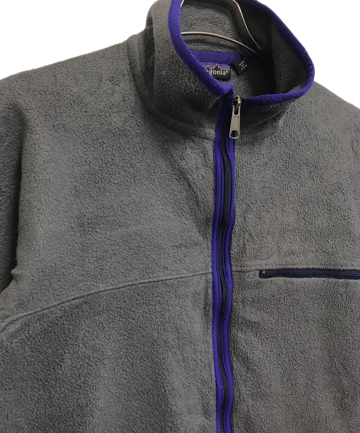 Patagonia フリースジャケット グレー/パープル 中古・古着通販】Patagonia (パタゴニア) ライトシンチラフリース