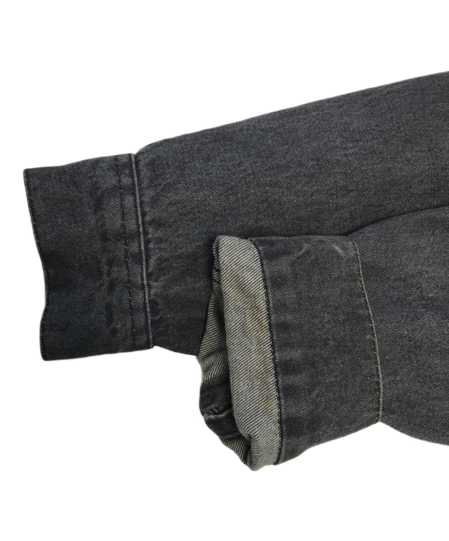 中古・古着通販】LEE (リー) ブラックデニムジャケット ブラック