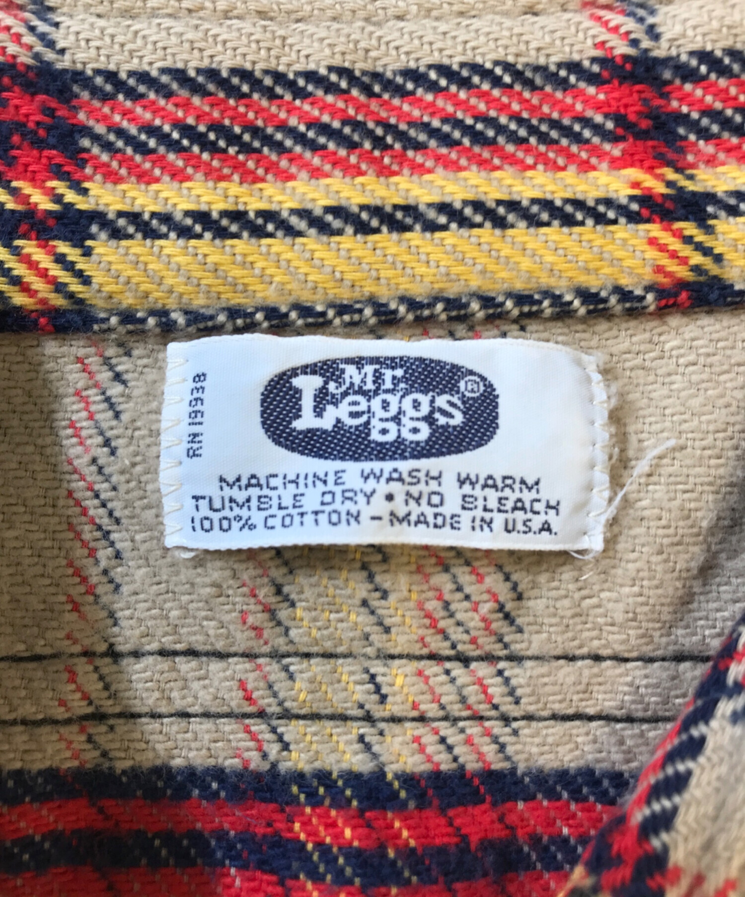 中古・古着通販】MR LEGGS (ミスターレッグス) チェックネルシャツ