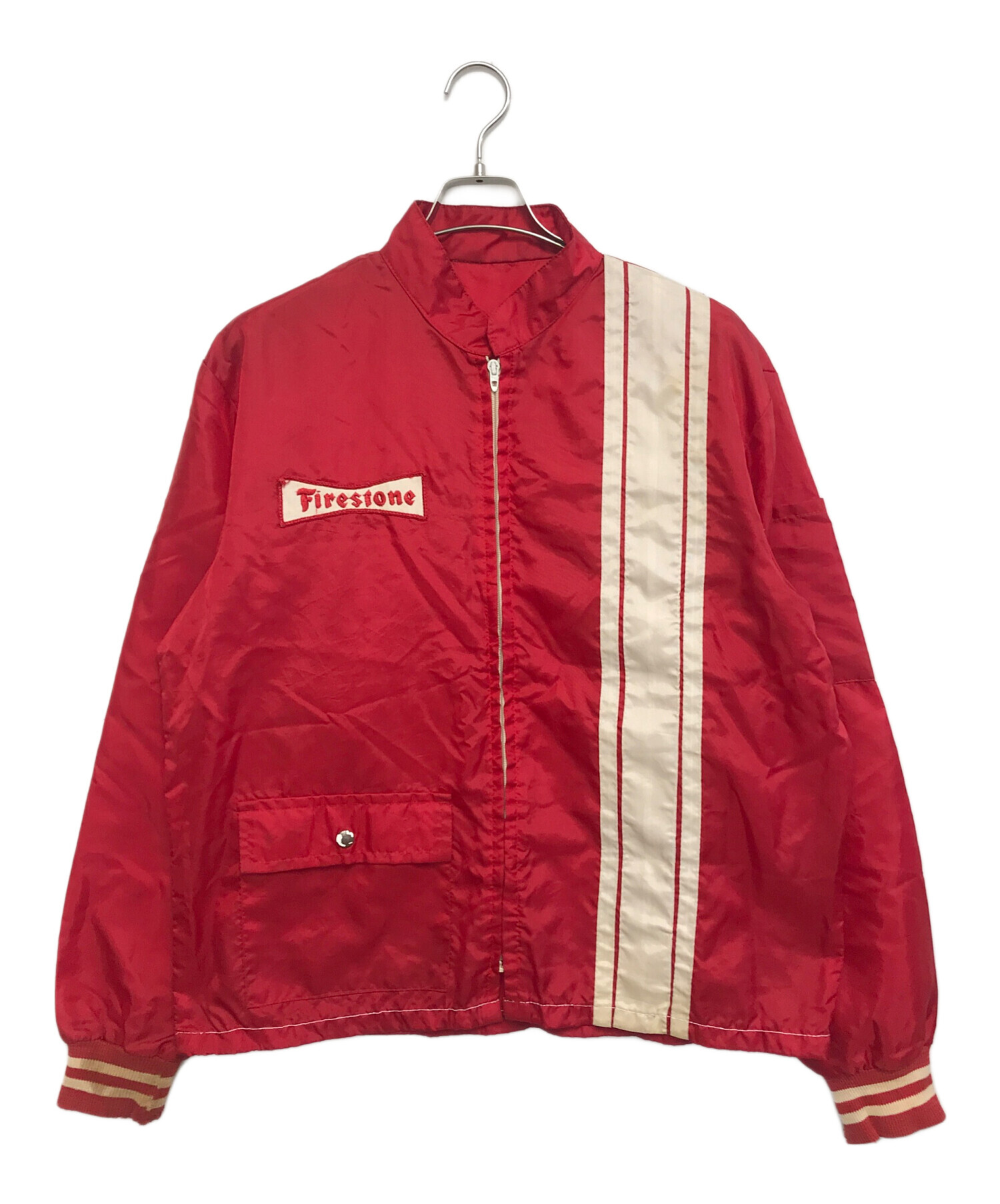 Firestone 赤 中綿レーシングジャケット 中古・古着通販】Firestone (ファイヤーストーン) レーシング
