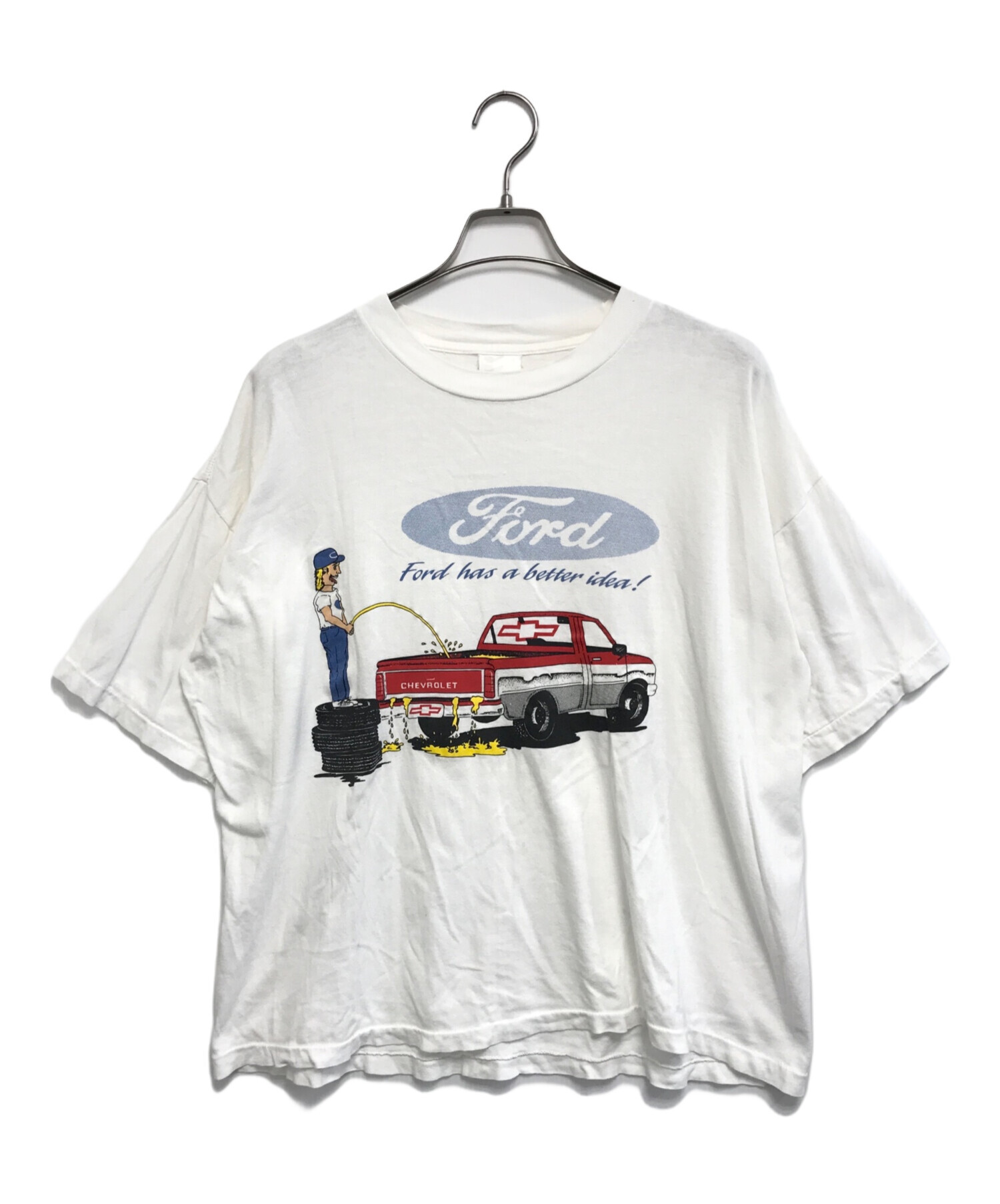 90s Lee Ford フォード 企業モノ フォトプリント Tシャツ　 L 中古・古着通販】Ford (フォード) プリントTシャツ ホワイト サイズ