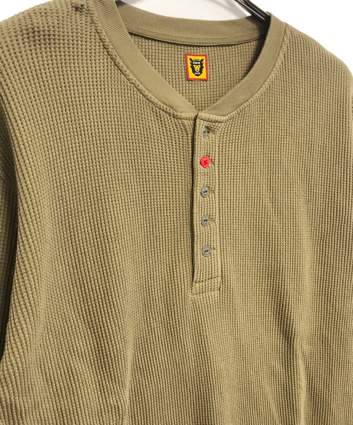 中古・古着通販】HUMAN MADE (ヒューマンメイド) HENLEY NECK L/S T 