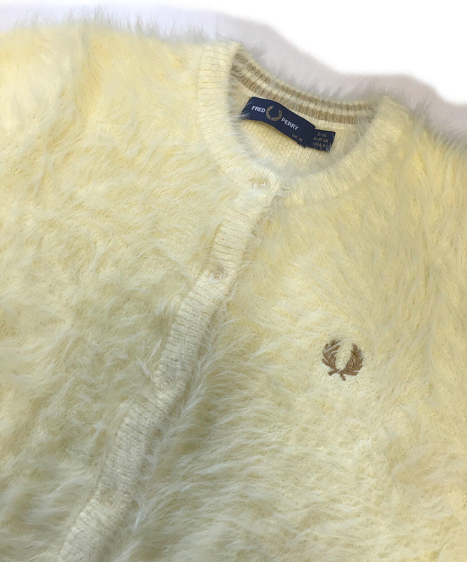 【新品未使用タグ付】フレッドペリー カーディガン 黄土色 Sサイズ 新品未使用タグ付】フレッドペリー カーディガン 黄土色 Sサイズ