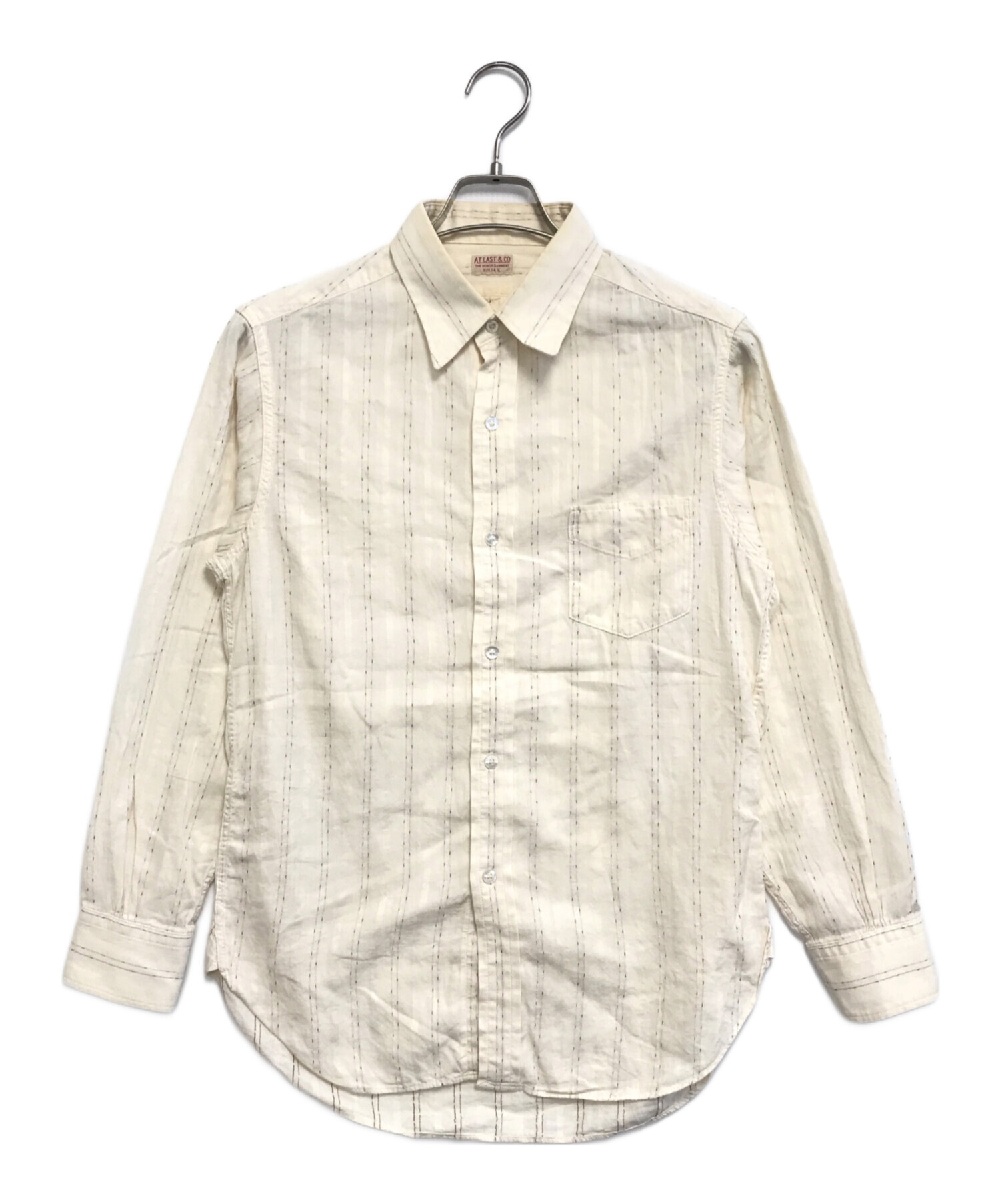 AT LAST & CO アットラスト　シャツ 中古・古着通販】ATLAST & CO (アットラスト) マチ付シャツ ベージュ