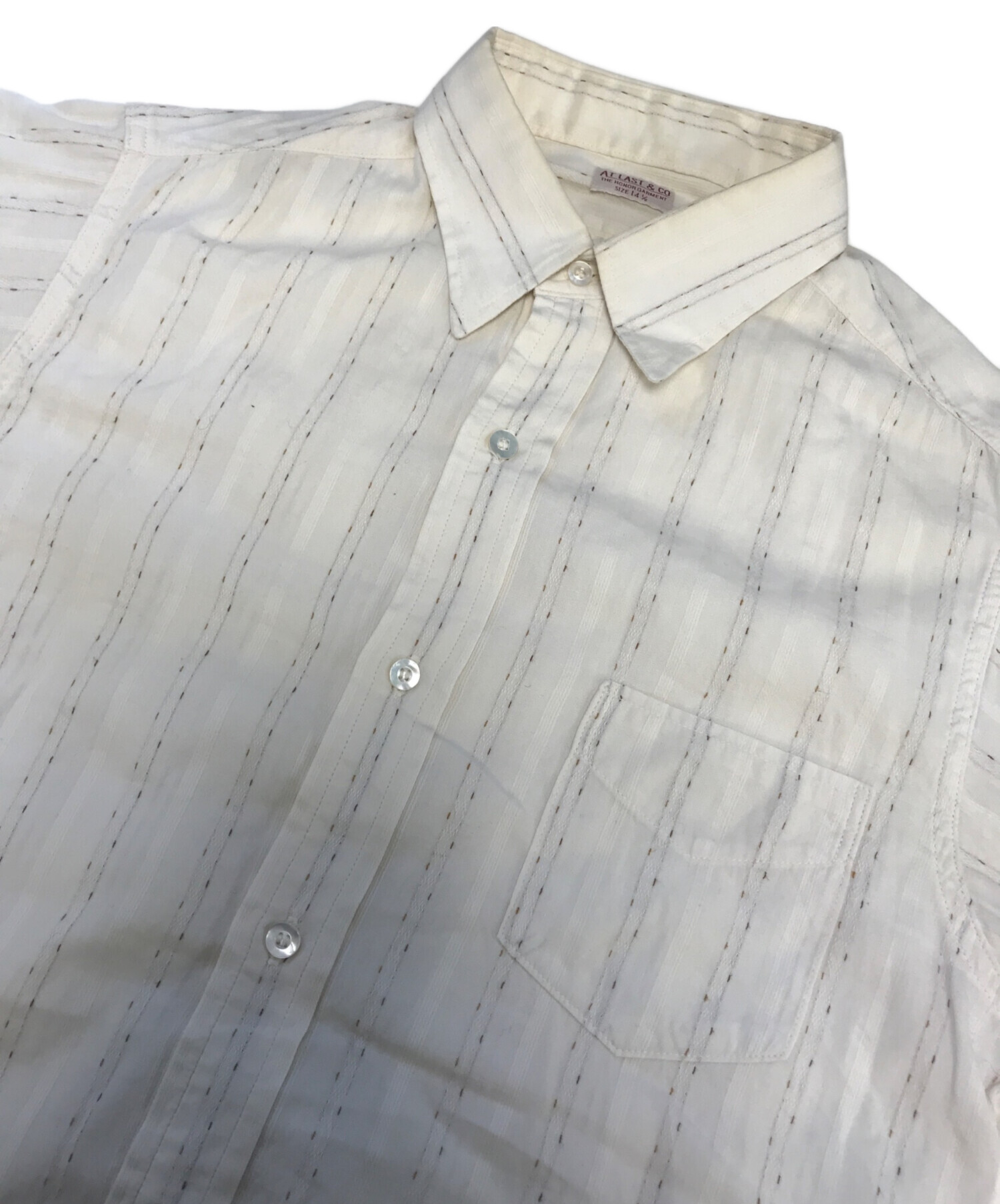 中古・古着通販】ATLAST & CO (アットラスト) マチ付シャツ ベージュ