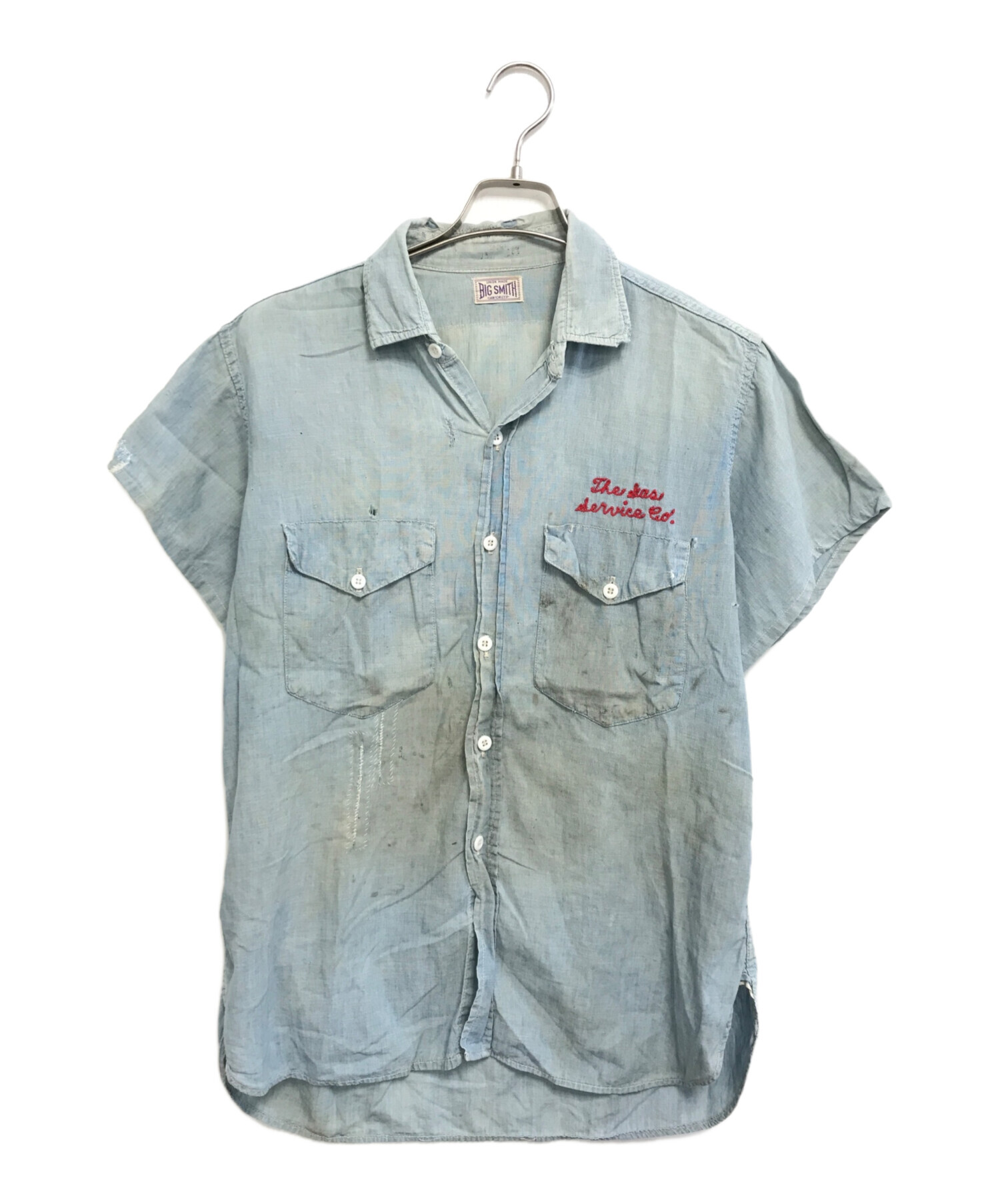中古・古着通販】BIG SMITH (ビッグスミス) 半袖マチ付きシャンブレー