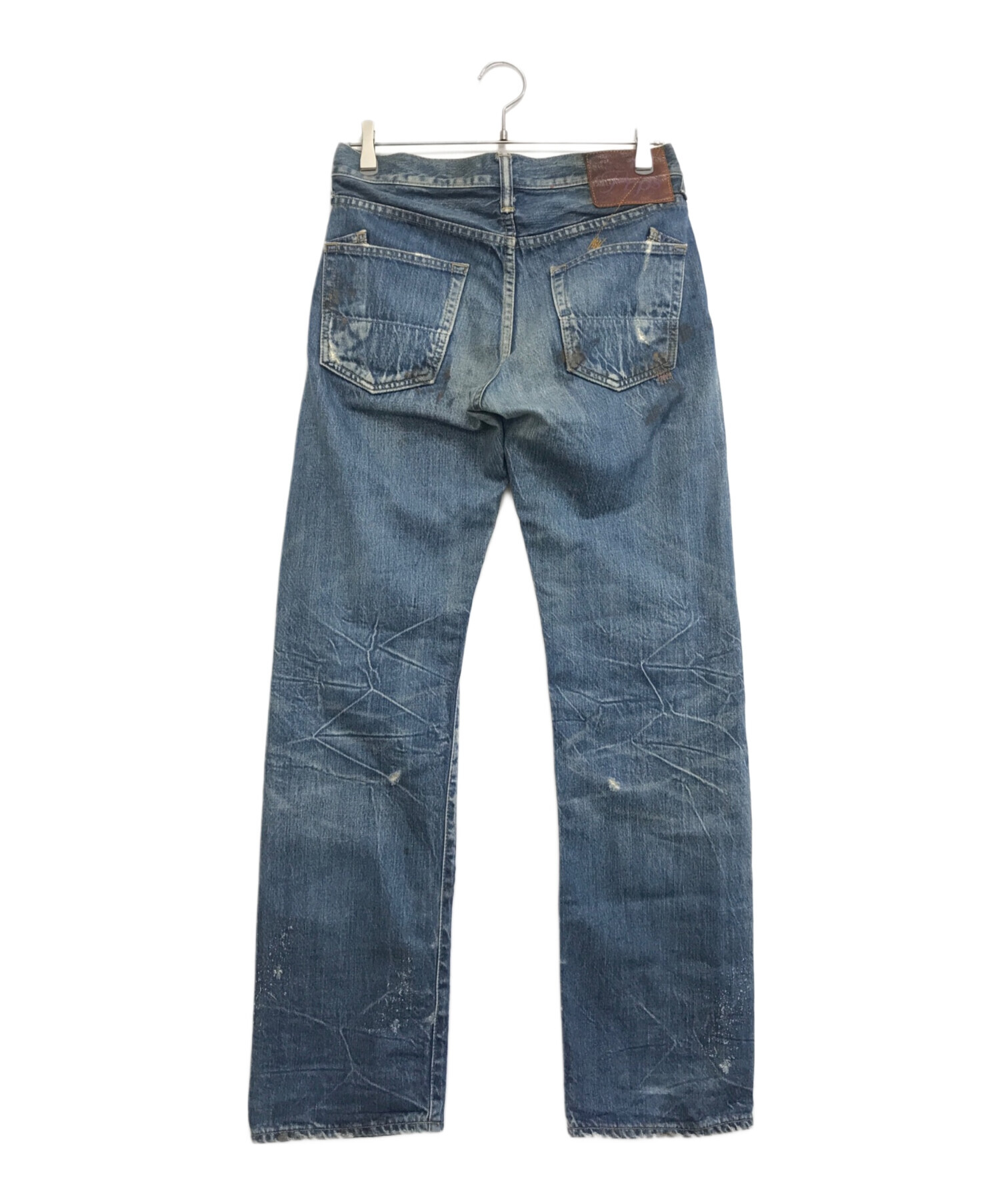 中古・古着通販】PRPS (ピーアルピーエス) 加工デニムパンツ