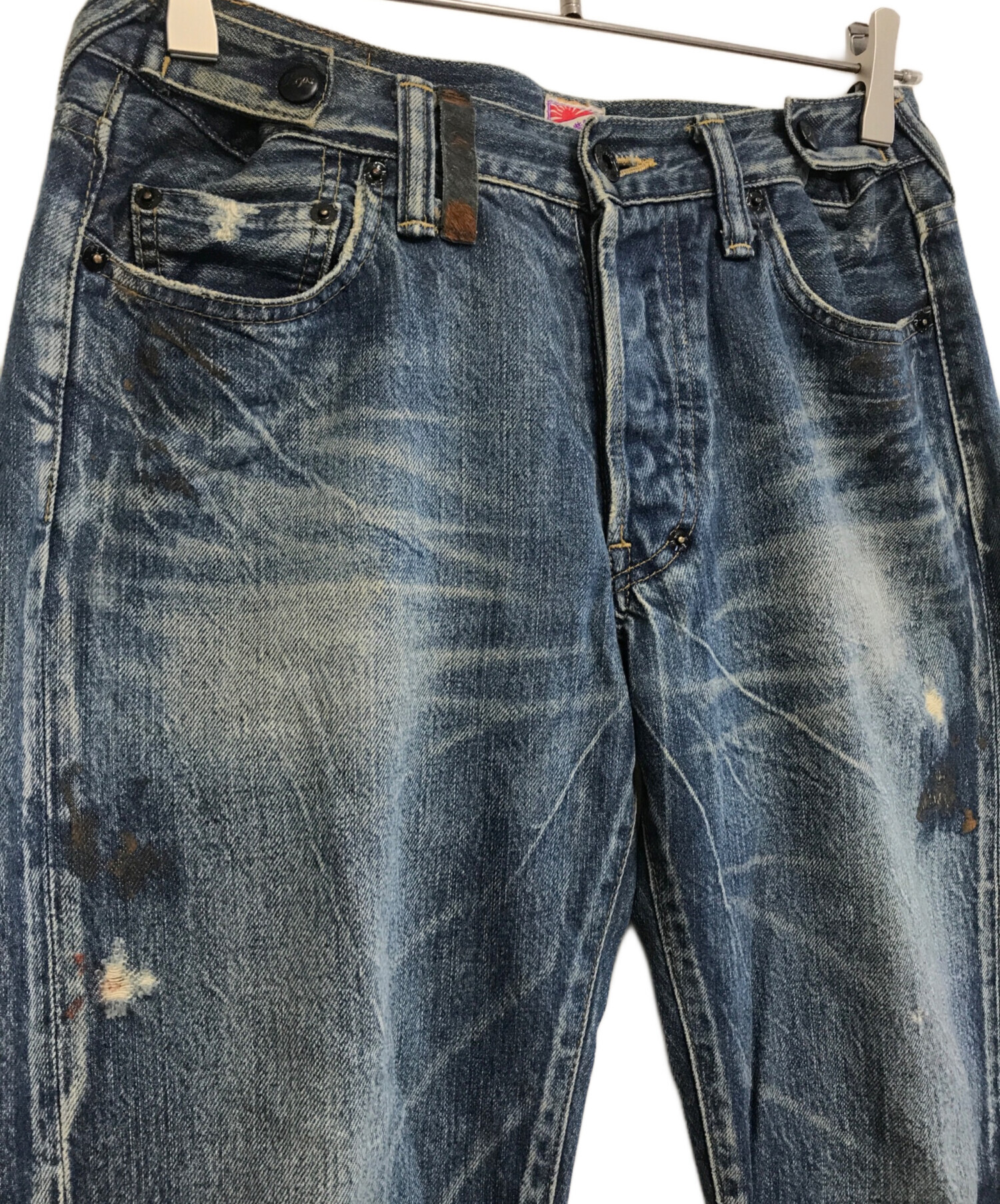 中古・古着通販】PRPS (ピーアルピーエス) 加工デニムパンツ