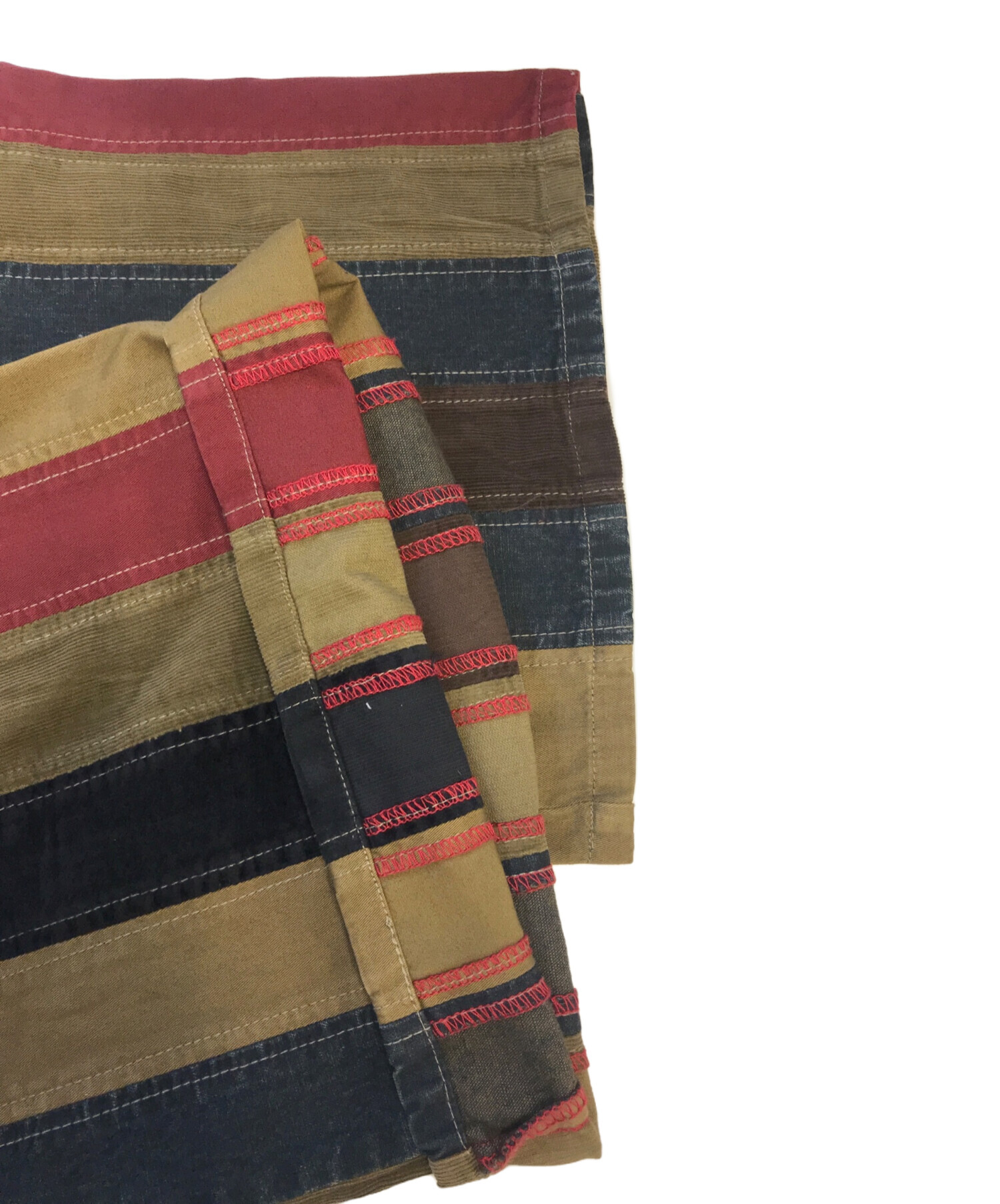 中古・古着通販】stuka (ストゥーカ) ストライプ切替バギーパンツ