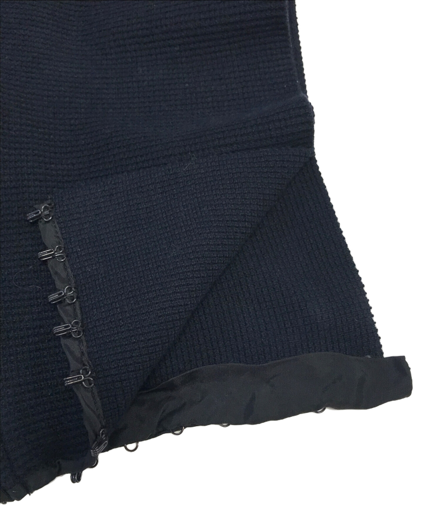 中古・古着通販】MIU MIU (ミュウミュウ) 異素材切替スカート ブラック