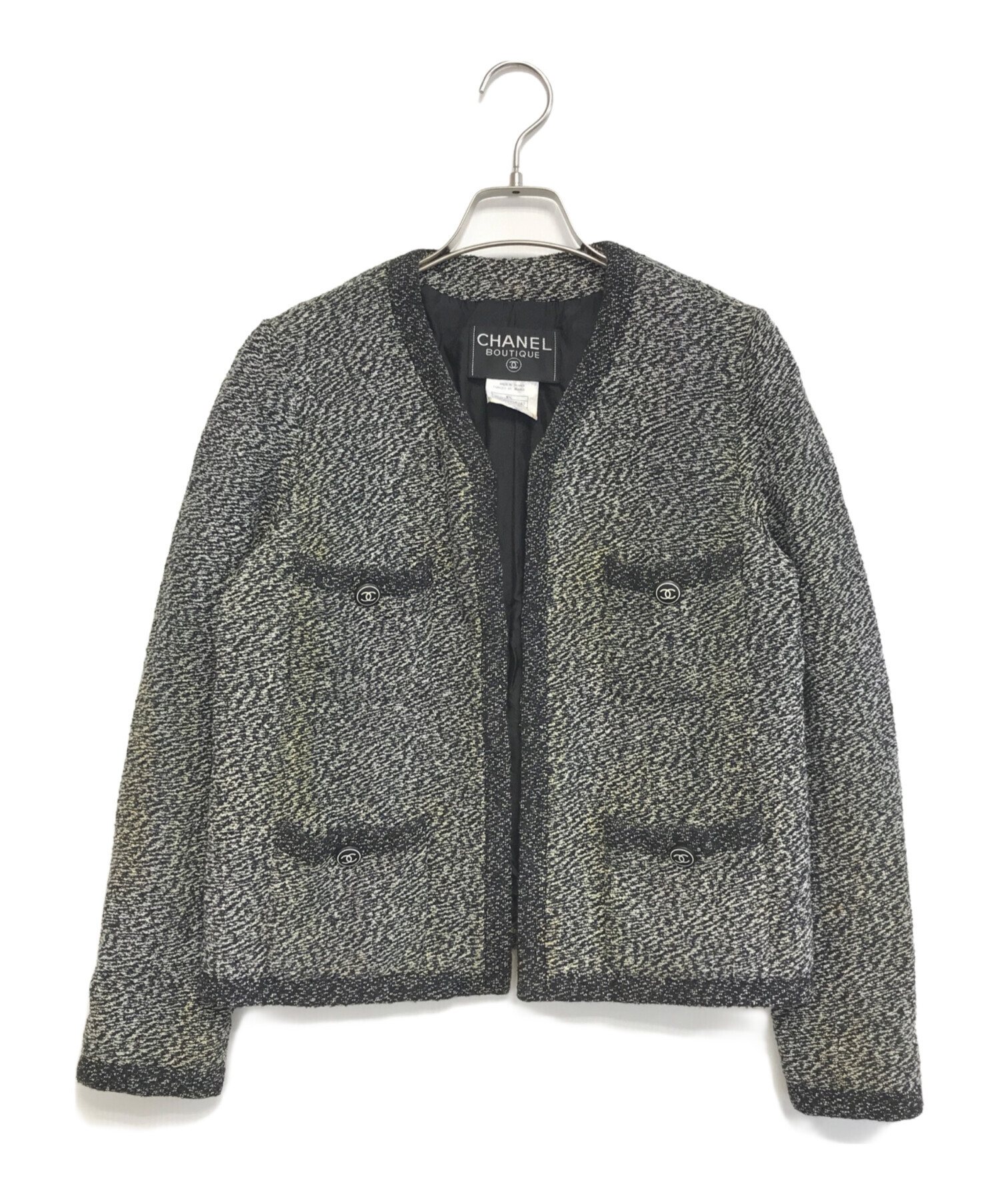 中古・古着通販】CHANEL (シャネル) ココマークボタンツイード 